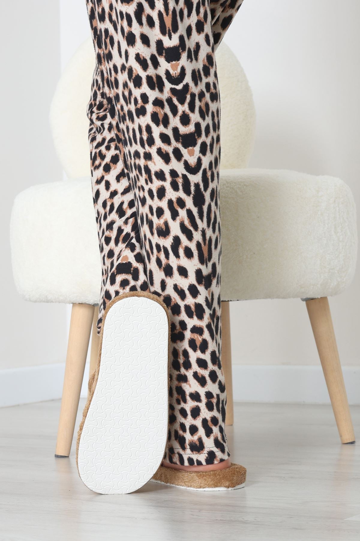 Peluş Ayıcıklı Ev Terliği Camel - 32565.264.