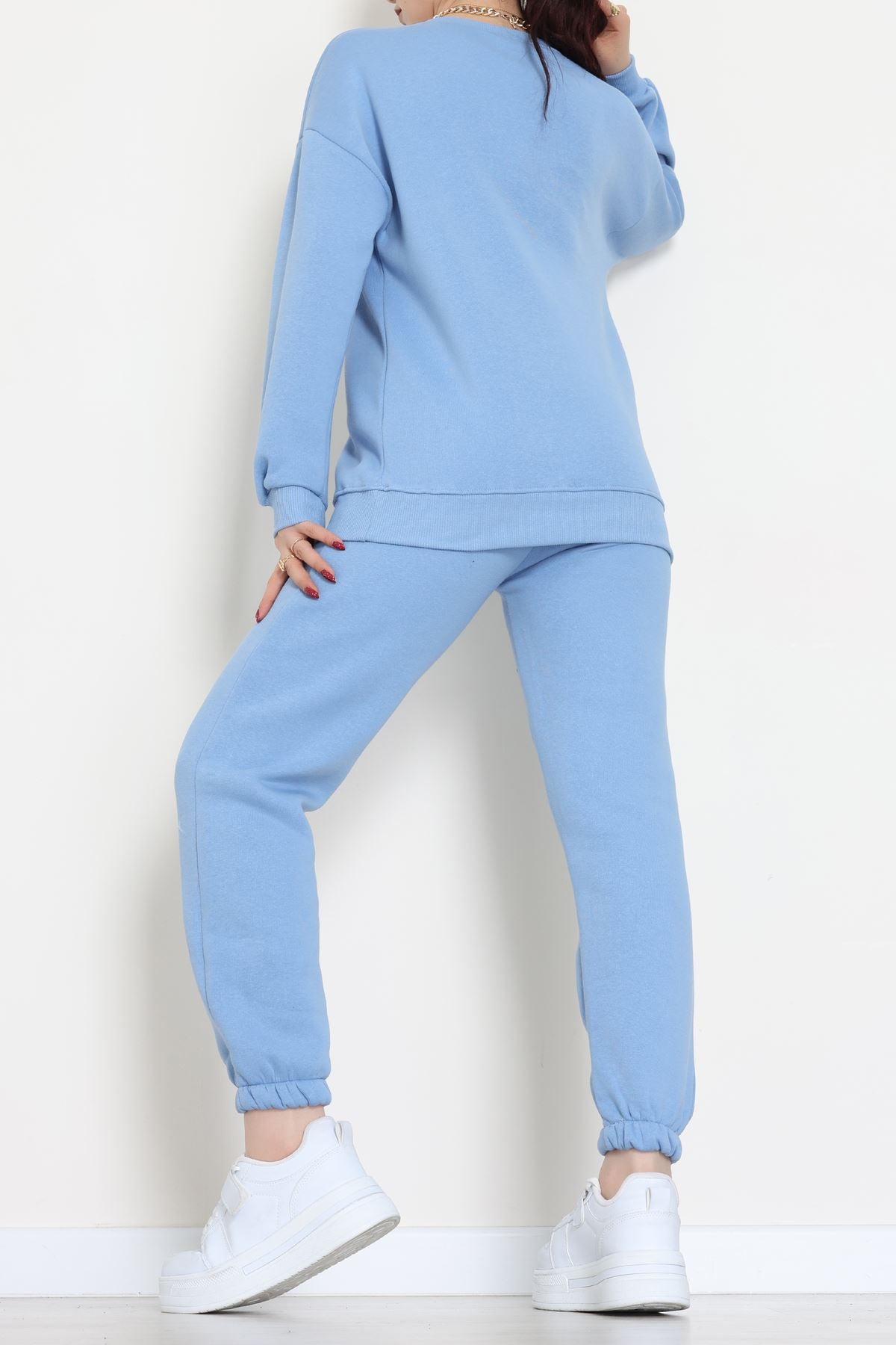 3 İplik Bisiklet Yaka Eşofman Takımı Bebemavi - 20779.1878.