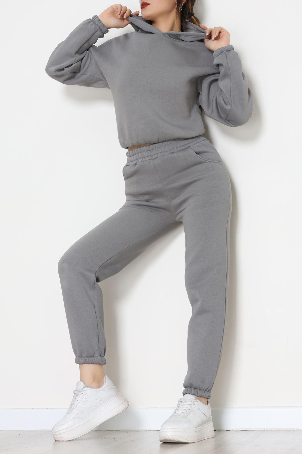 3 İplik Şardonlu Eşofman Takımı Antrasit - 52049.1878.