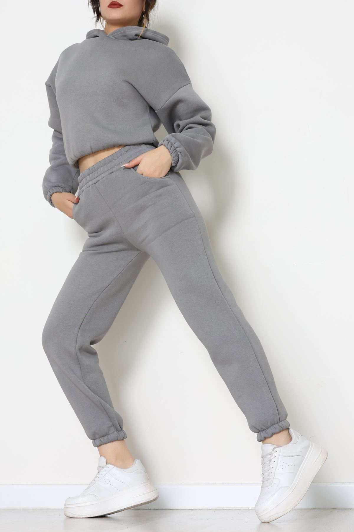 3 İplik Şardonlu Eşofman Takımı Antrasit - 52049.1878.