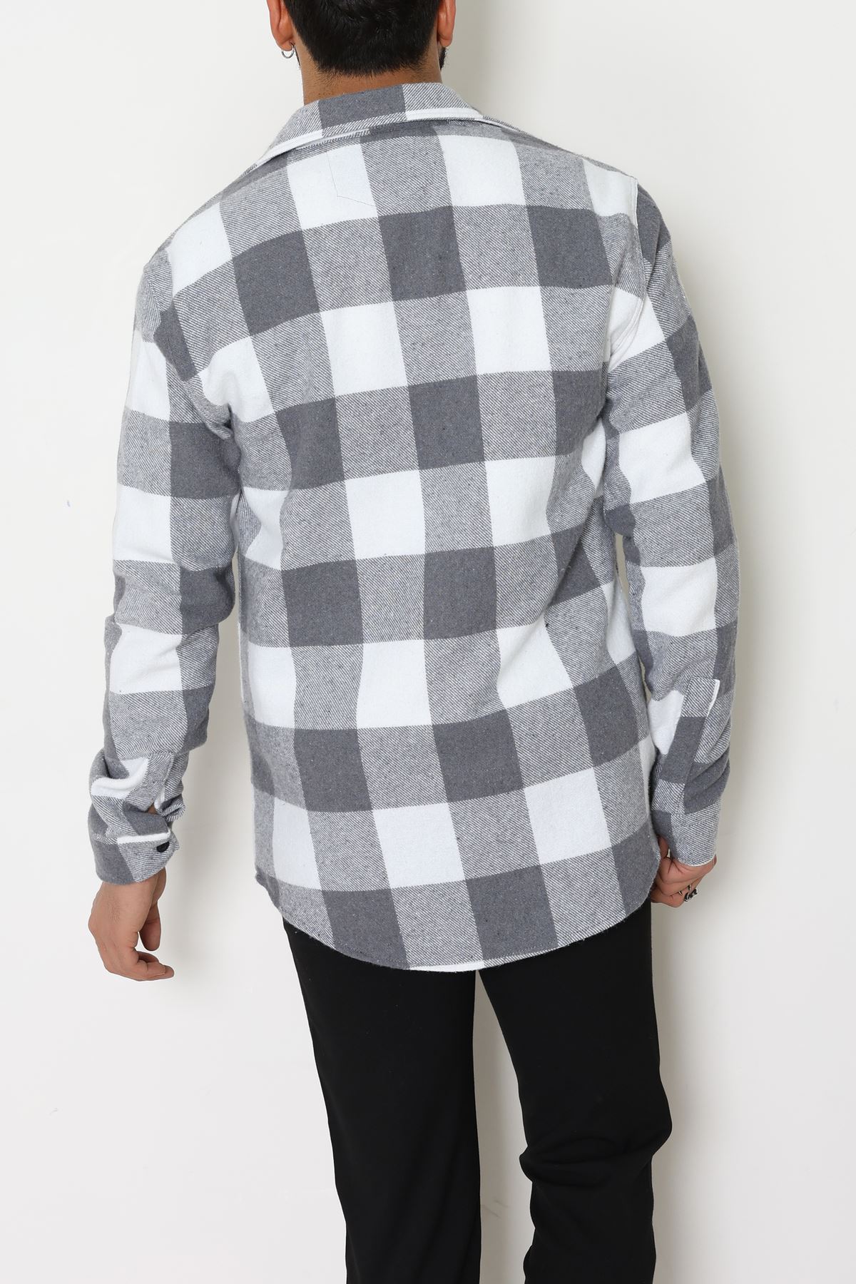 Ekoseli Erkek Oduncu Gömlek Fümebeyaz - 42309.2085.