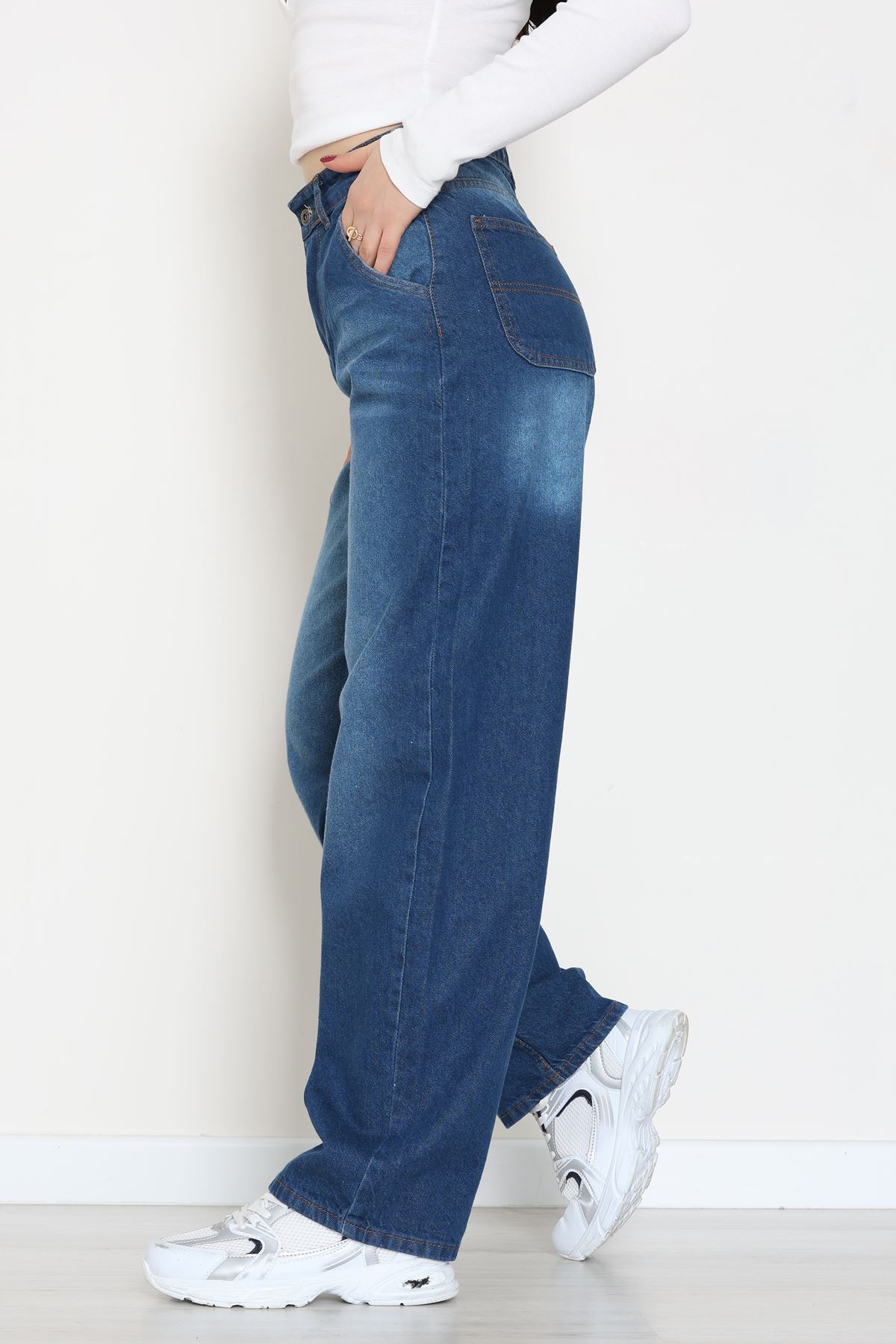 Baggy Kot Pantolon Mavi1 - 31586.1566.