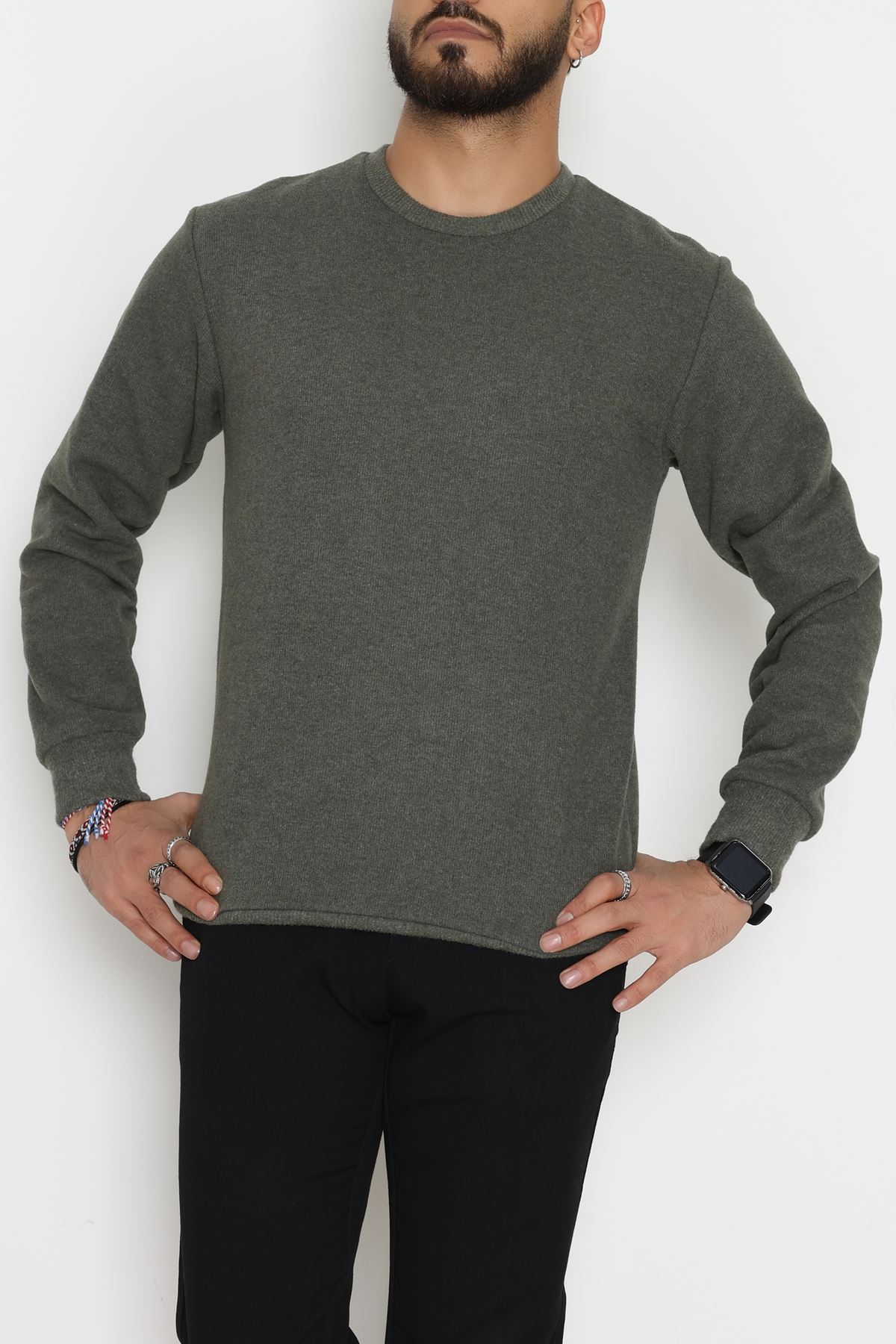 Selanik Erkek Sweat Haki - 51258.1957.