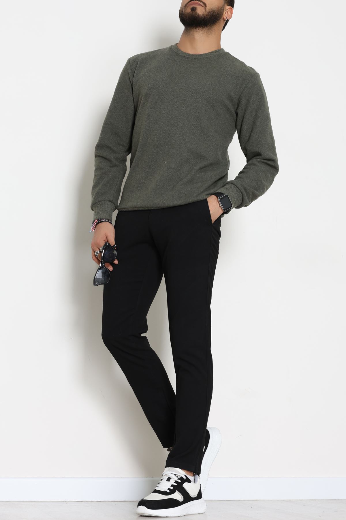 Selanik Erkek Sweat Haki - 51258.1957.