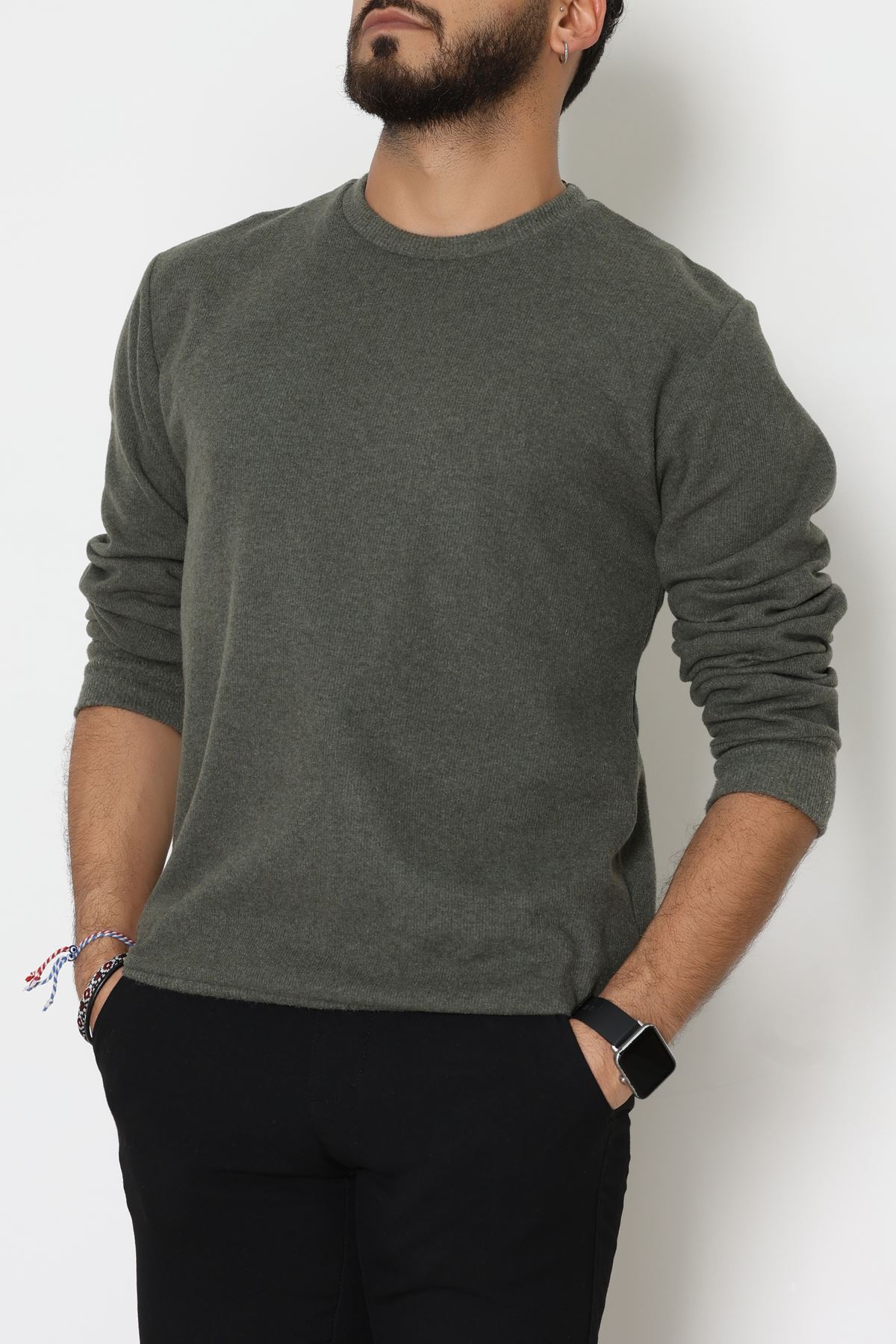 Selanik Erkek Sweat Haki - 51258.1957.