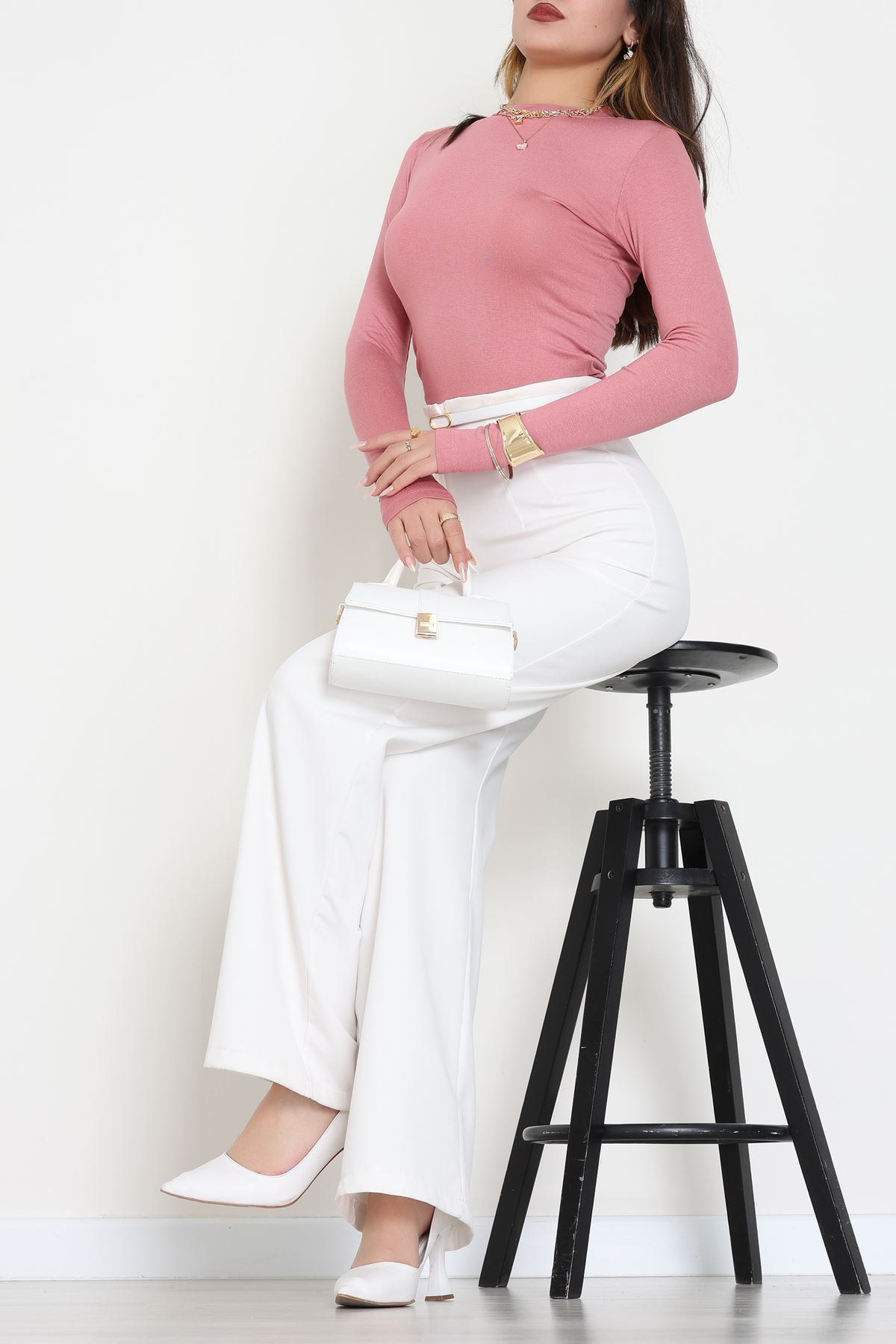 Parmak Geçmeli Bluz Gülkurusu - 21756.200.