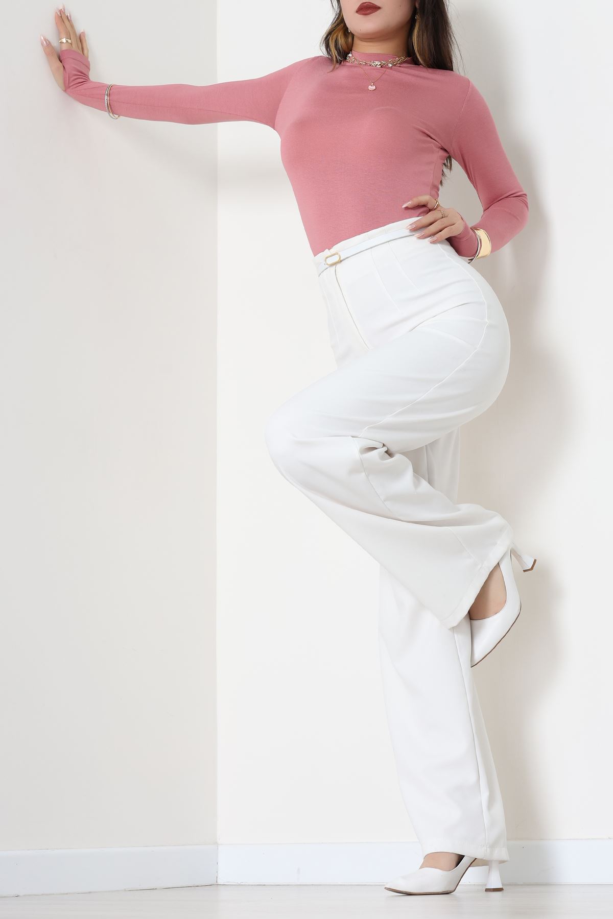 Parmak Geçmeli Bluz Gülkurusu - 21756.200.