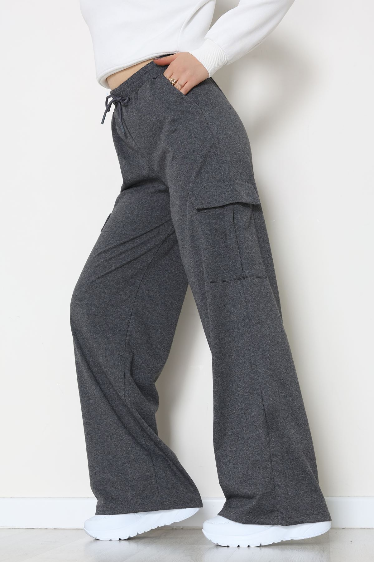 Kargo Cepli Eşofman Altı Gri - 52131.1857.