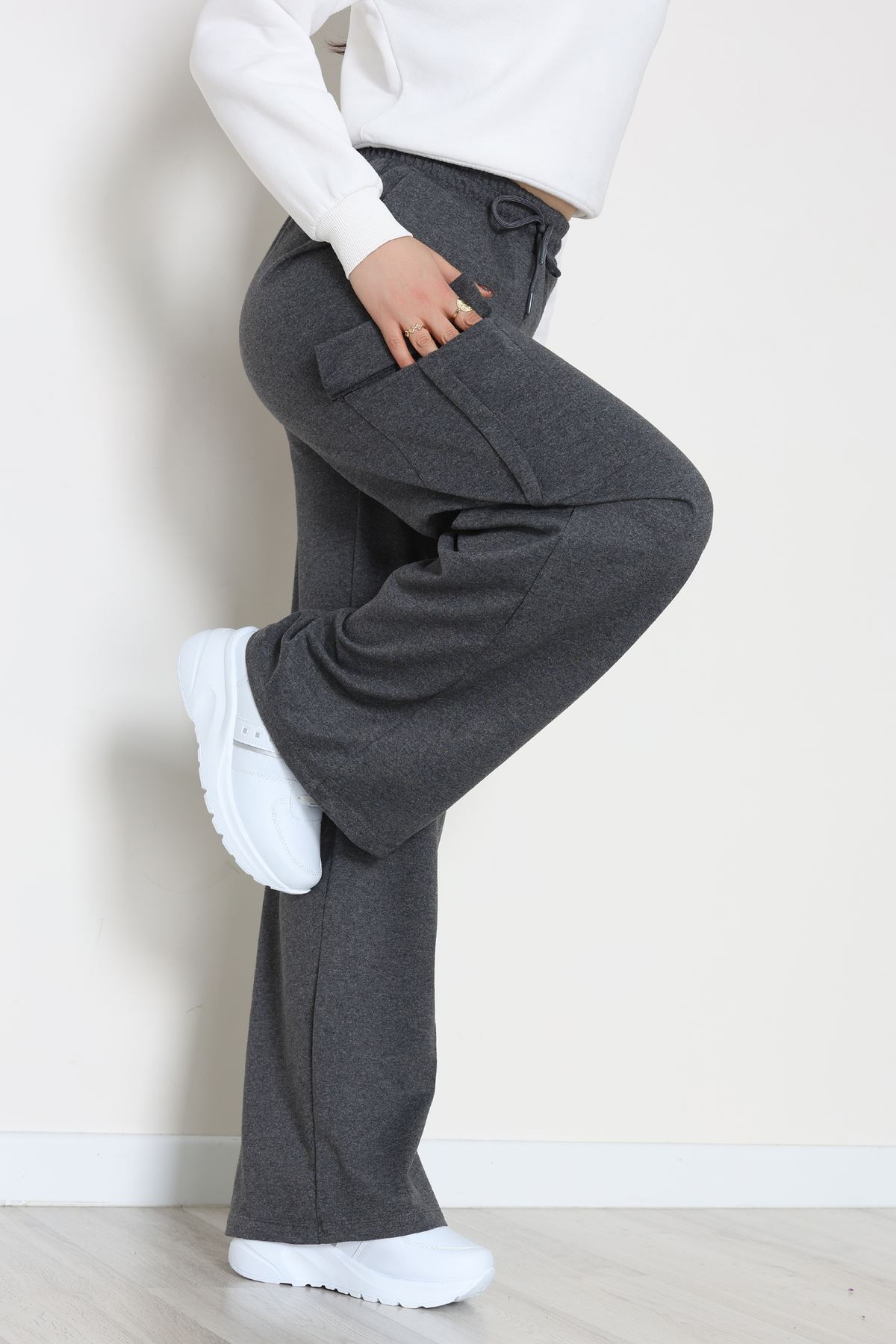 Kargo Cepli Eşofman Altı Gri - 52131.1857.