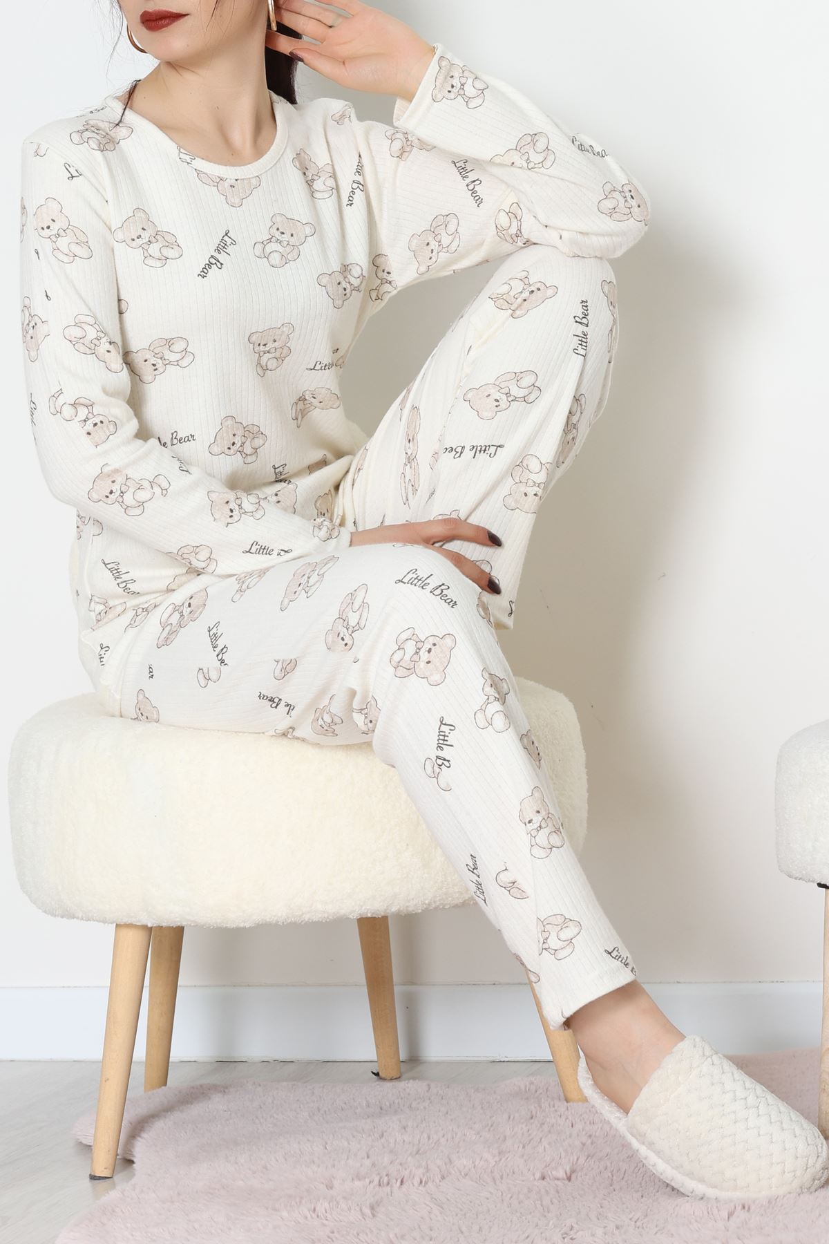 İnterlok Pijama Takımı Bej - 55009.1567.