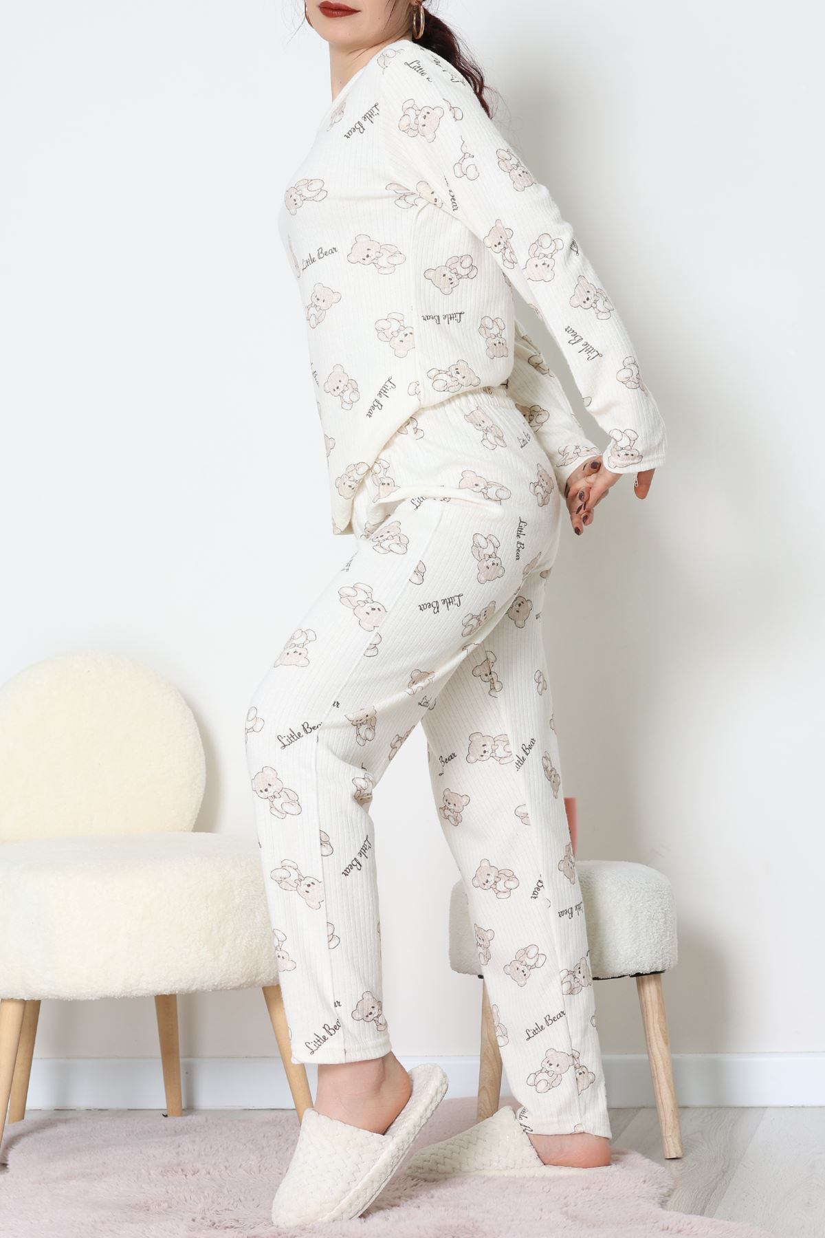 İnterlok Pijama Takımı Bej - 55009.1567.