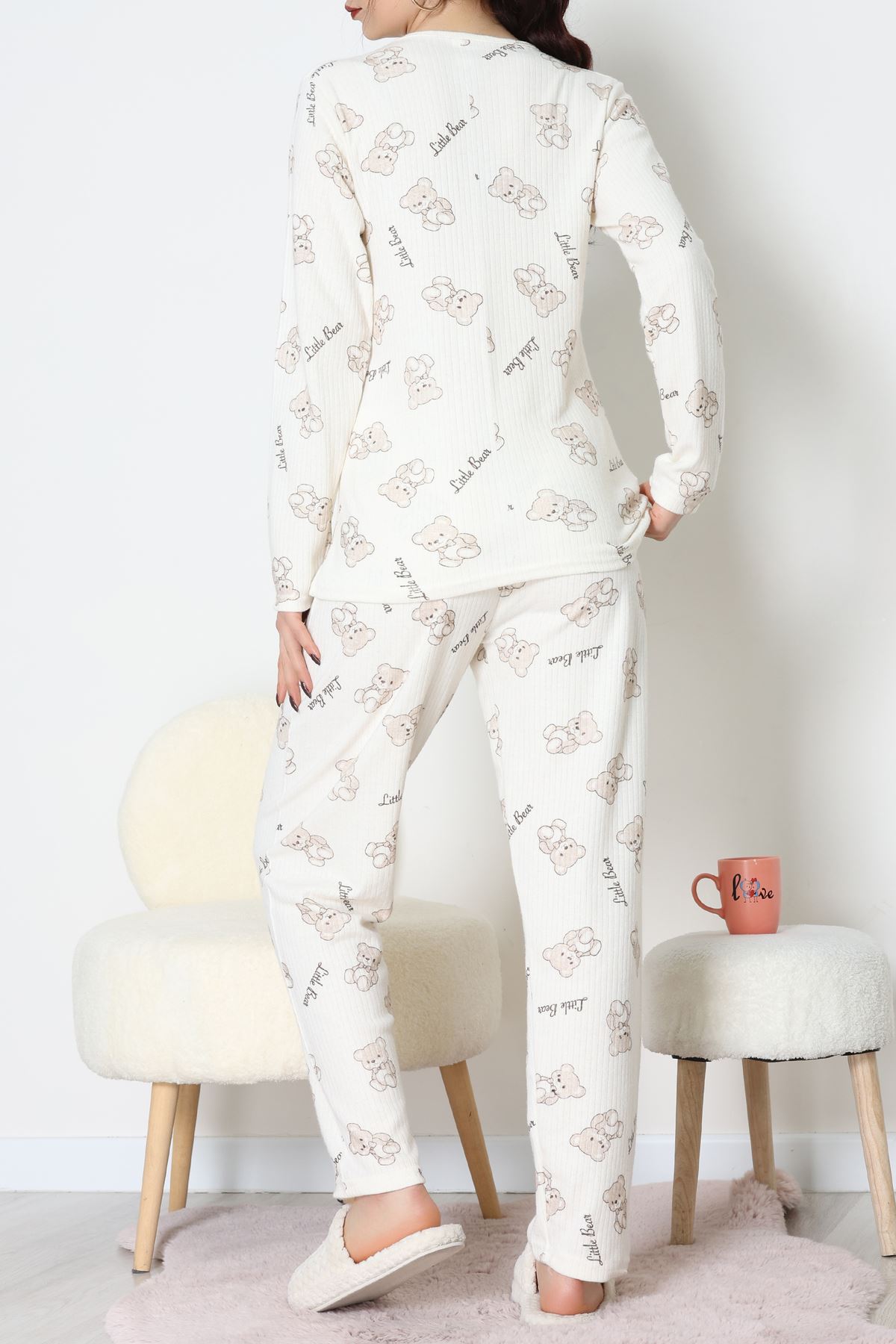 İnterlok Pijama Takımı Bej - 55009.1567.