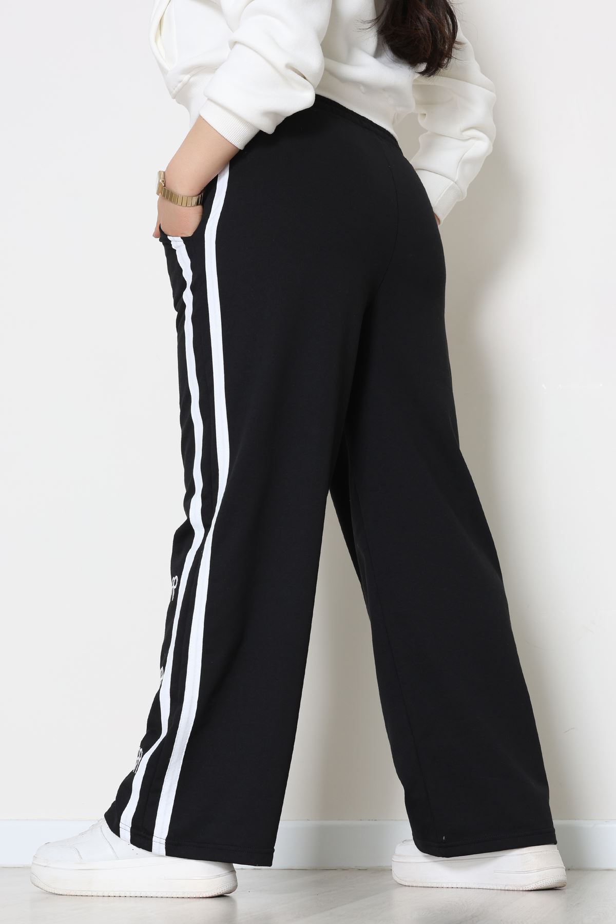 2 İplik Büyük Beden Eşofman Altı Siyah - 52178.1005.