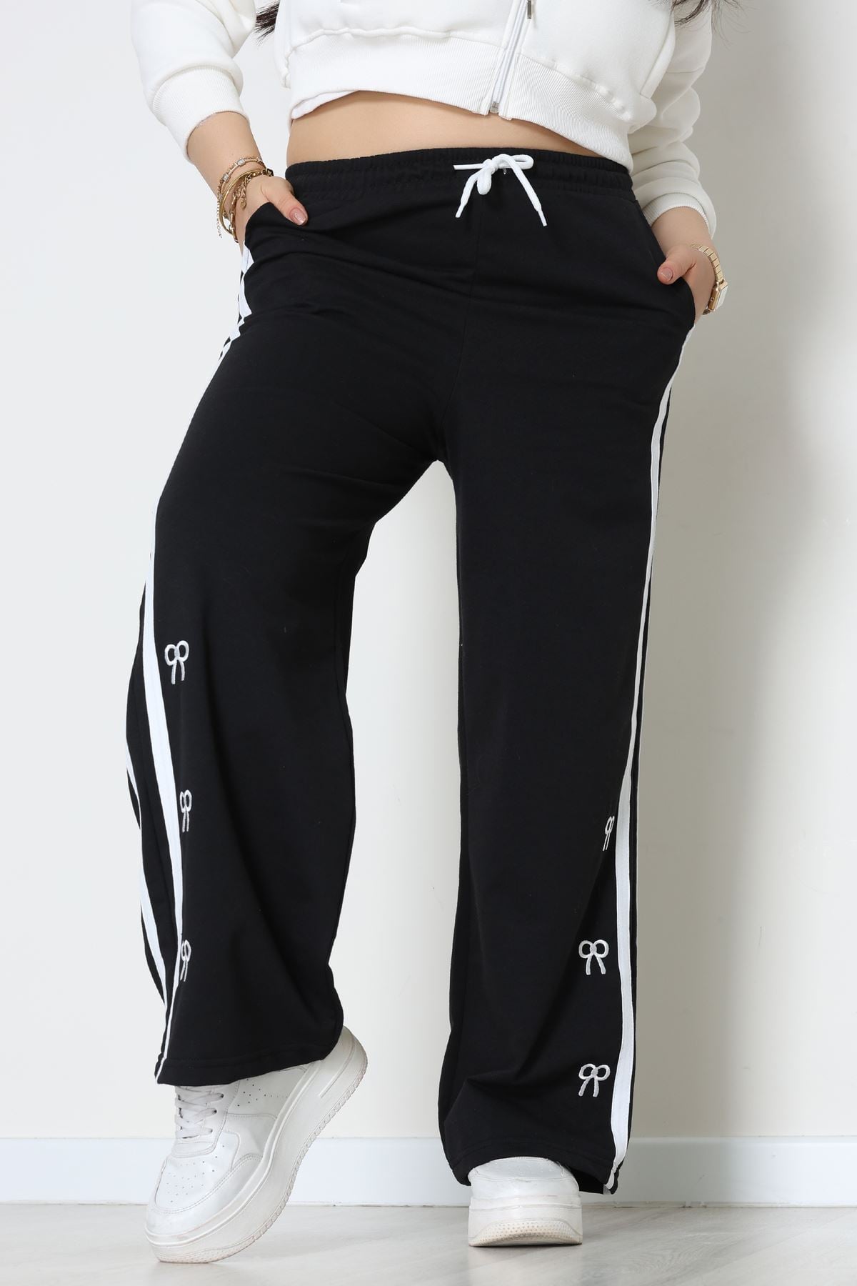 2 İplik Büyük Beden Eşofman Altı Siyah - 52178.1005.