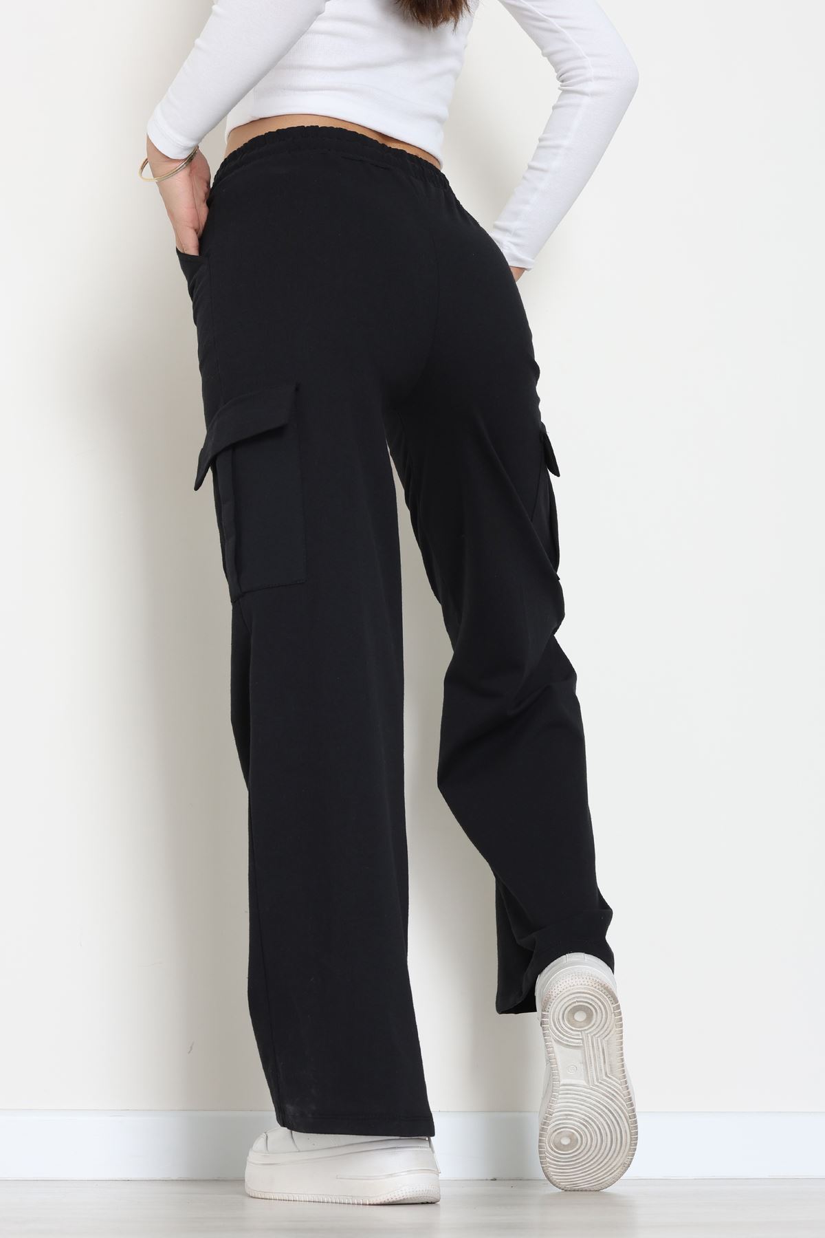 Kargo Cepli Eşofman Altı Siyah - 52131.1857.