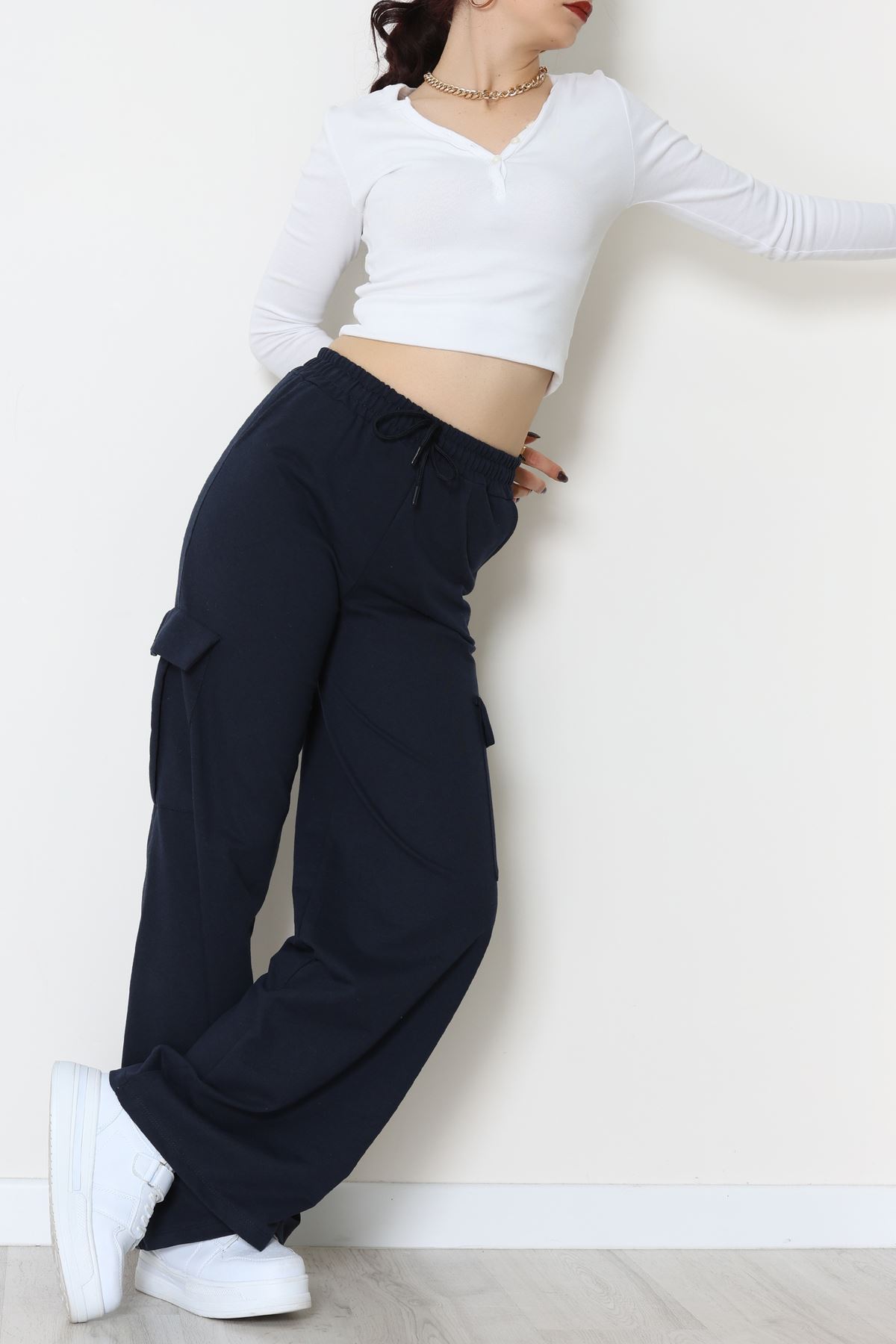 Kargo Cepli Eşofman Altı Lacivert - 52131.1857.