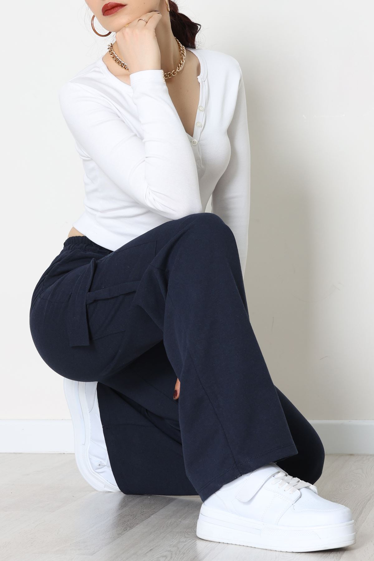 Kargo Cepli Eşofman Altı Lacivert - 52131.1857.