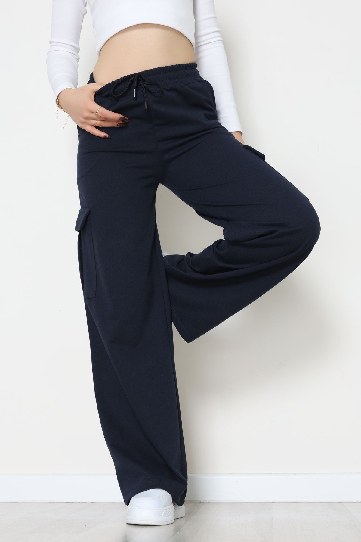 Kargo Cepli Eşofman Altı Lacivert - 52131.1857.