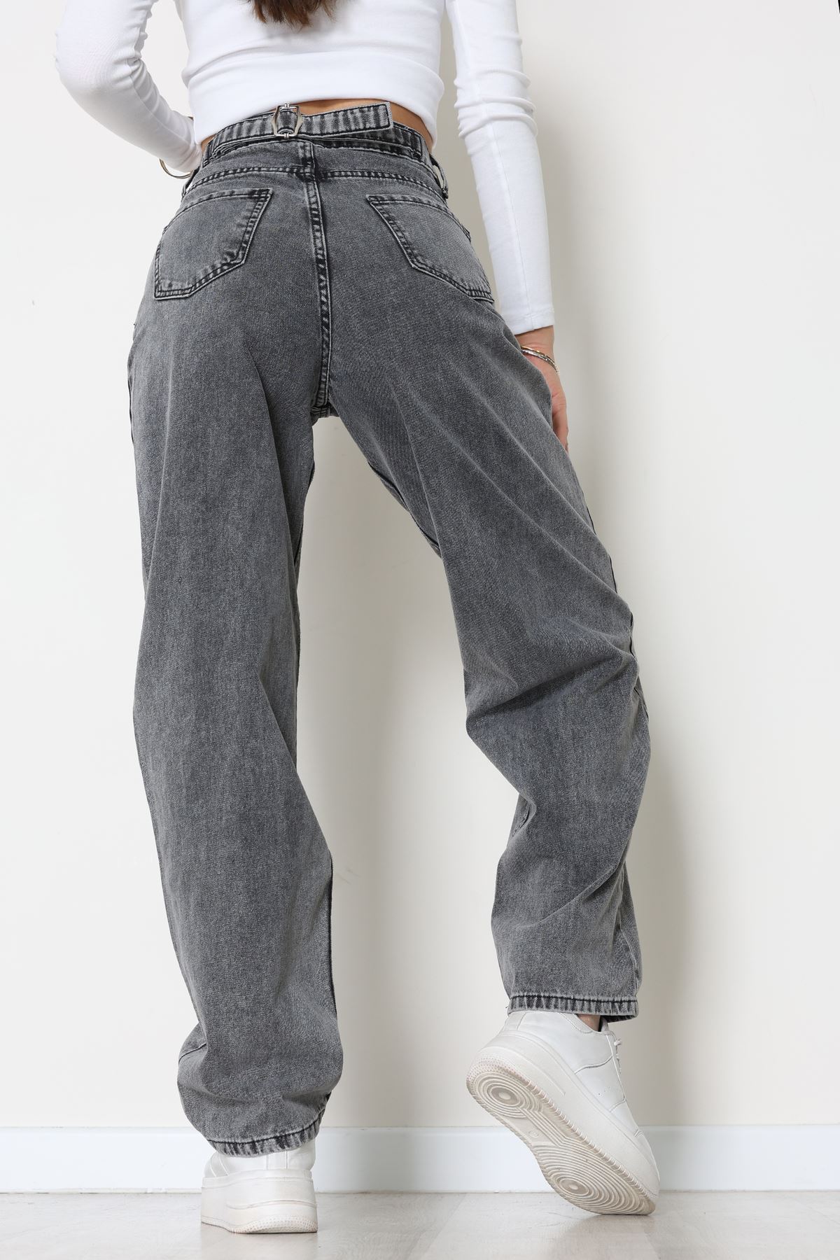 Tokalı Baggy Kot Pantolon Açıkfüme - 31558.2088.