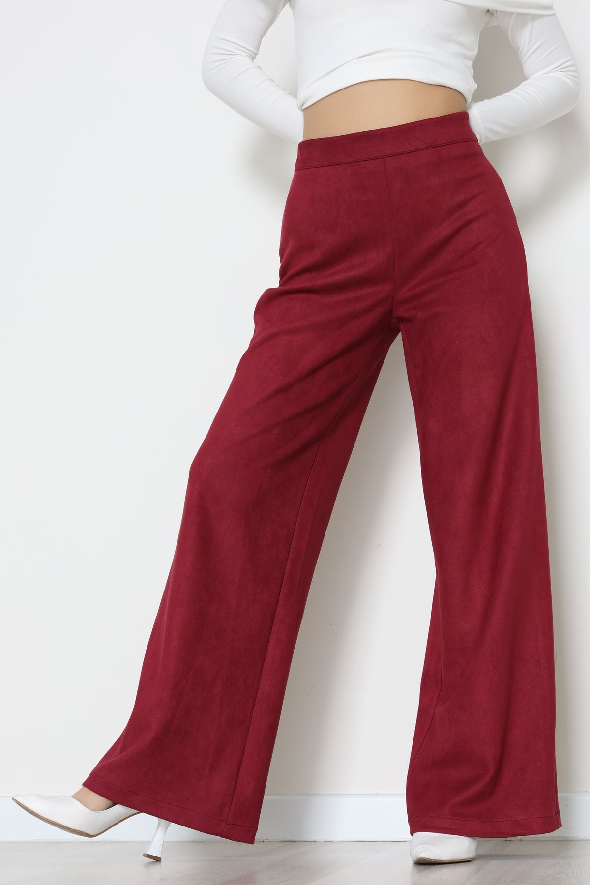 Süet Pantolon Mürdüm - 1808.2126.