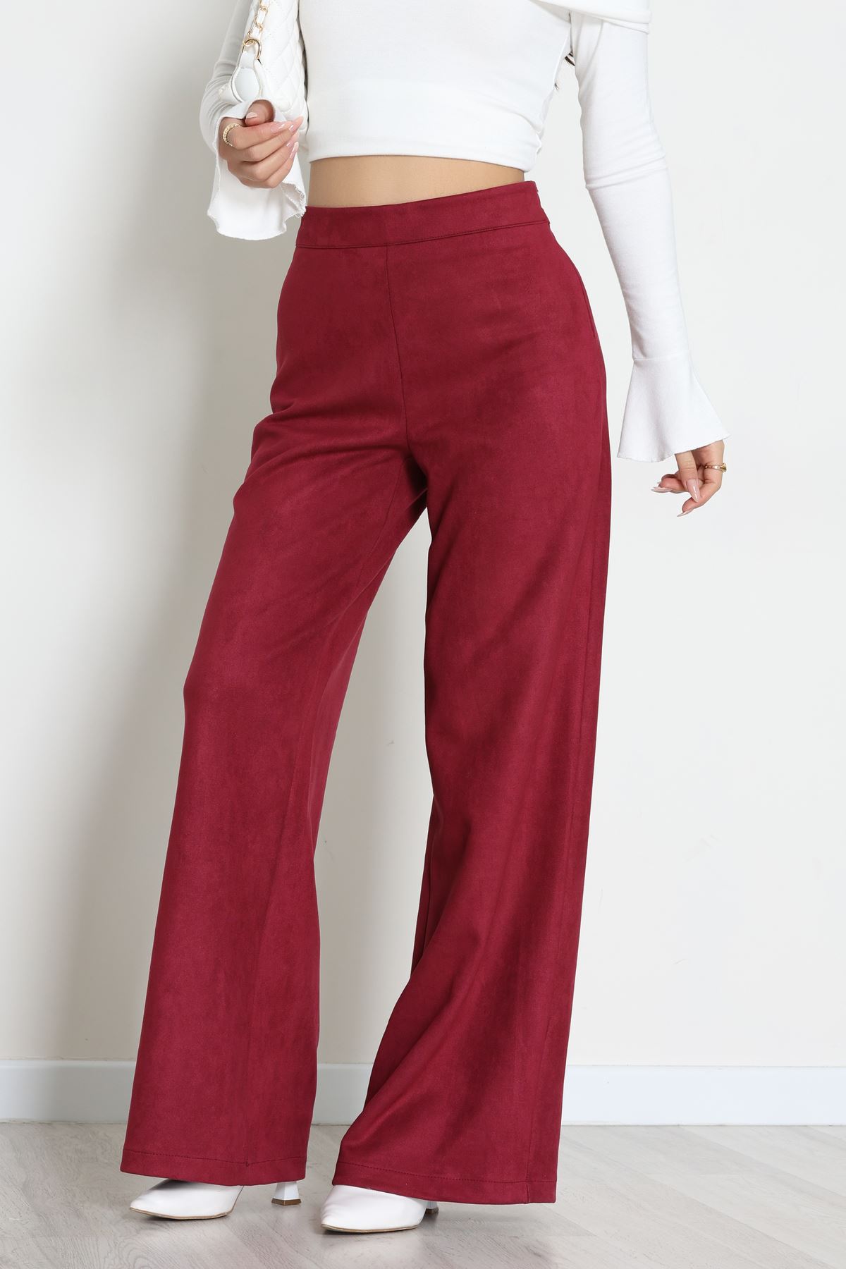 Süet Pantolon Mürdüm - 1808.2126.