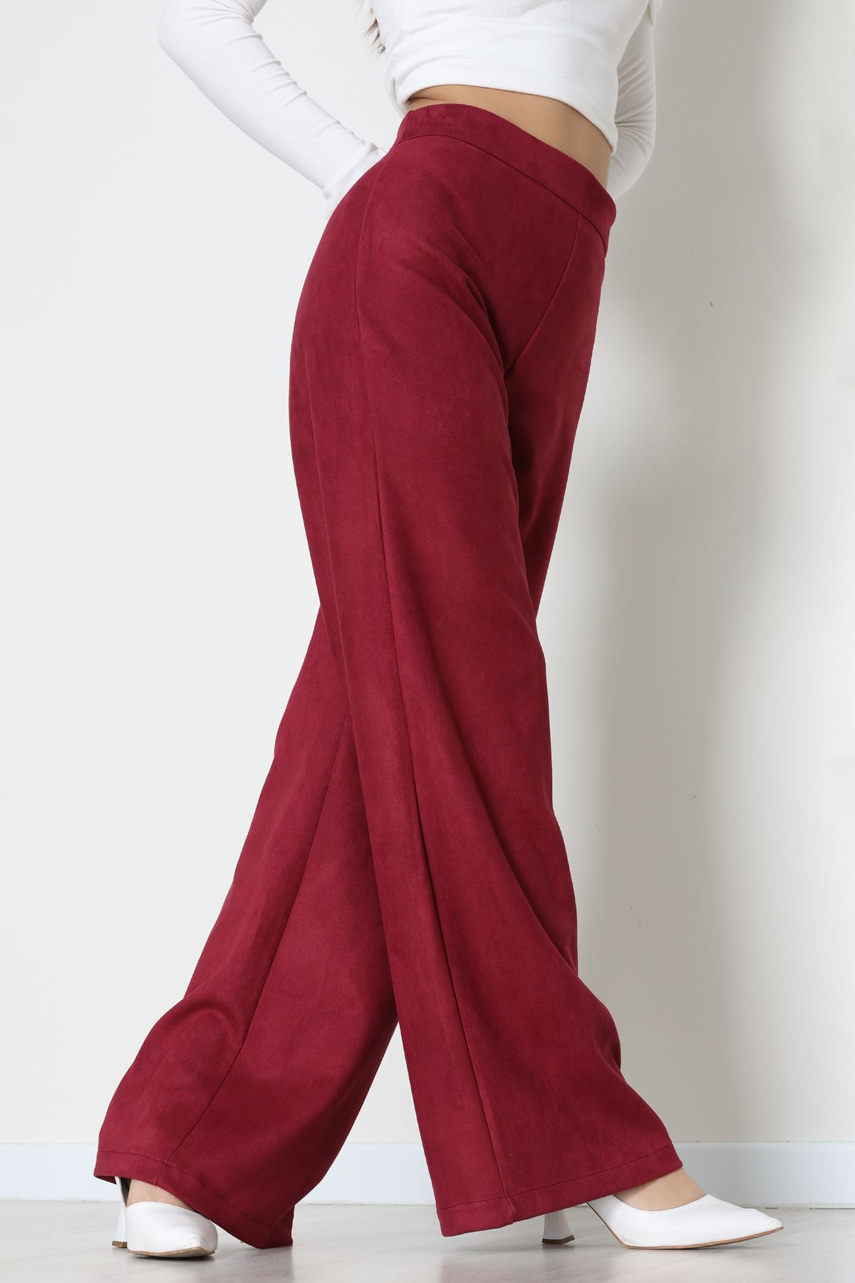 Süet Pantolon Mürdüm - 1808.2126.