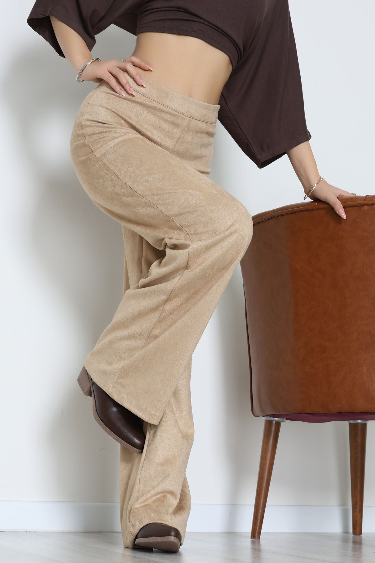 Süet Pantolon Bej - 1808.2126.