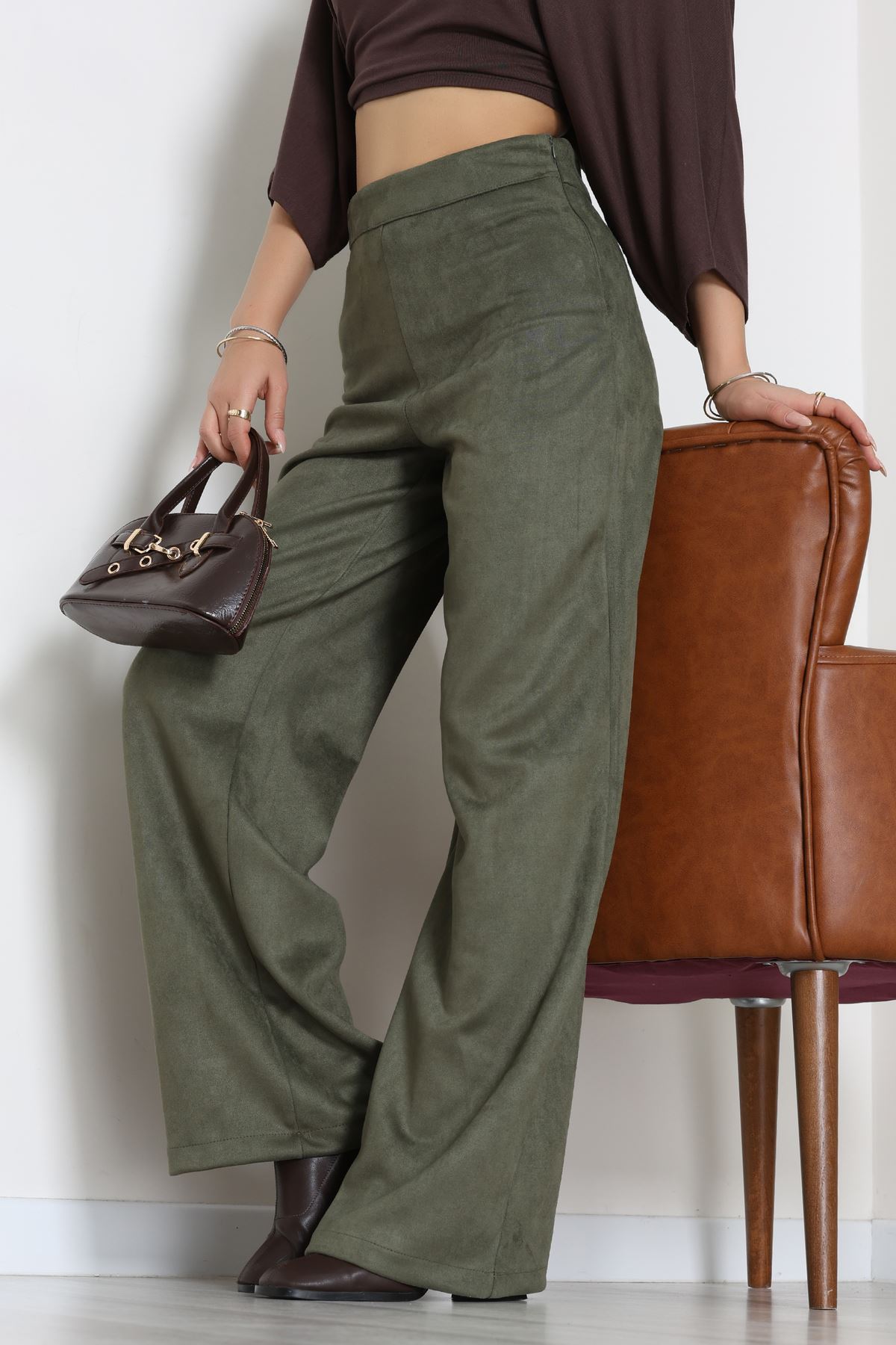 Süet Pantolon Haki - 1808.2126.