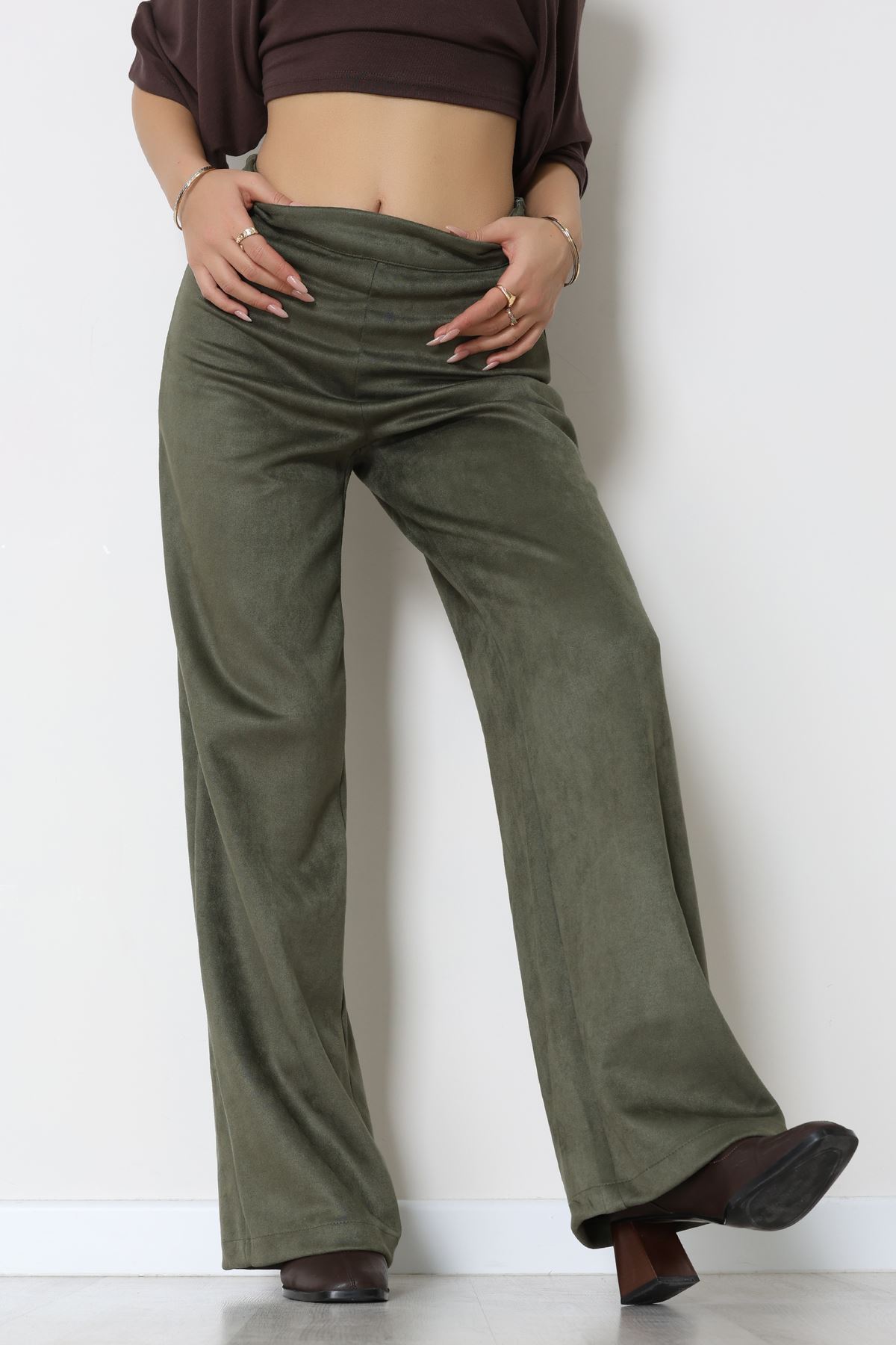 Süet Pantolon Haki - 1808.2126.