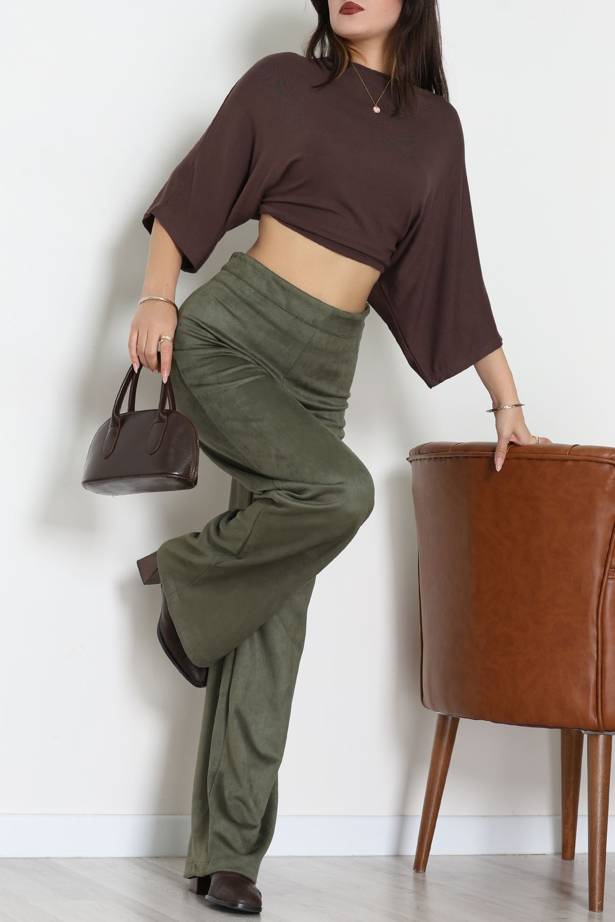 Süet Pantolon Haki - 1808.2126.