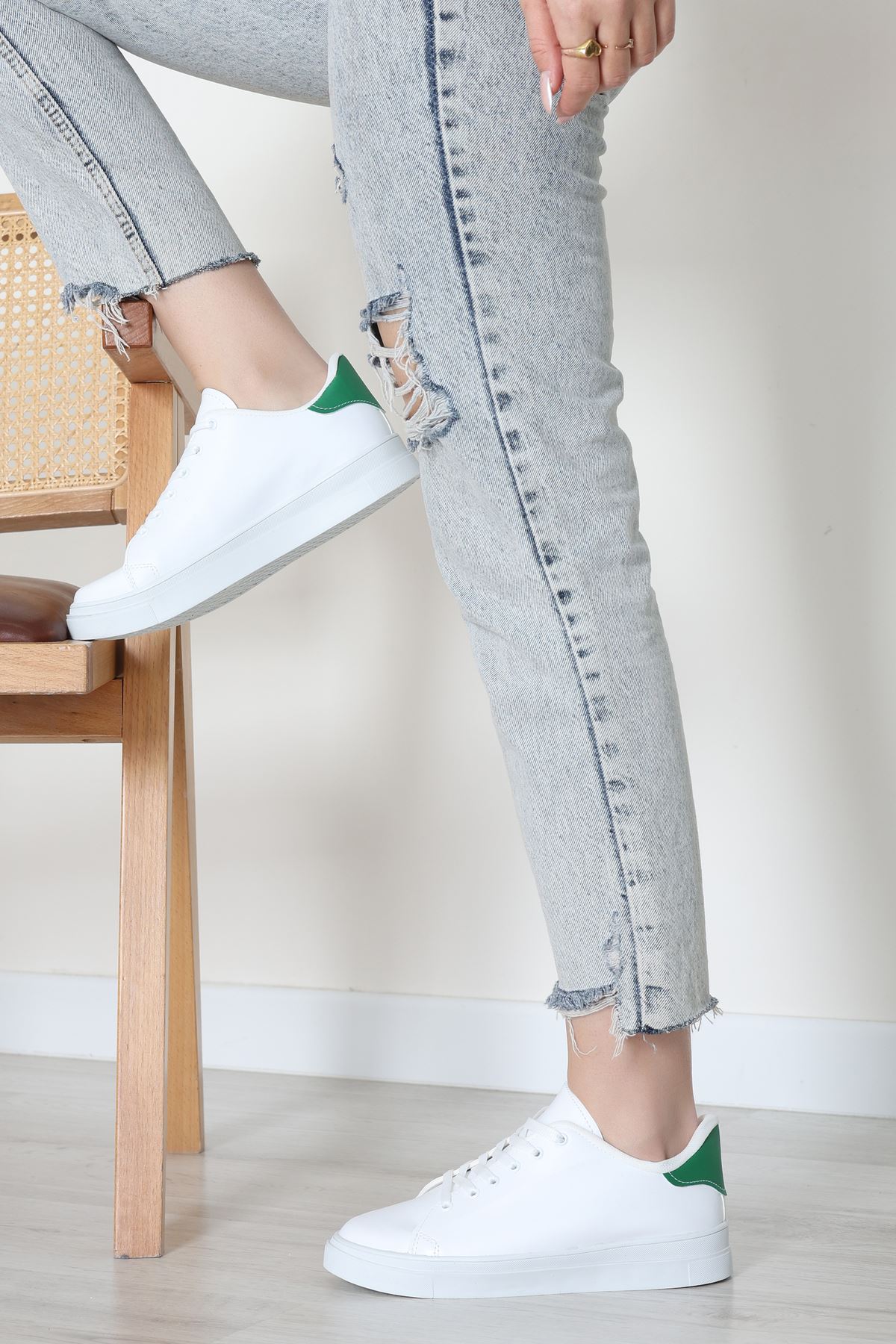 Kalın Tbn Günlük Ayakkabı Beyazyeşil - 8585.264.