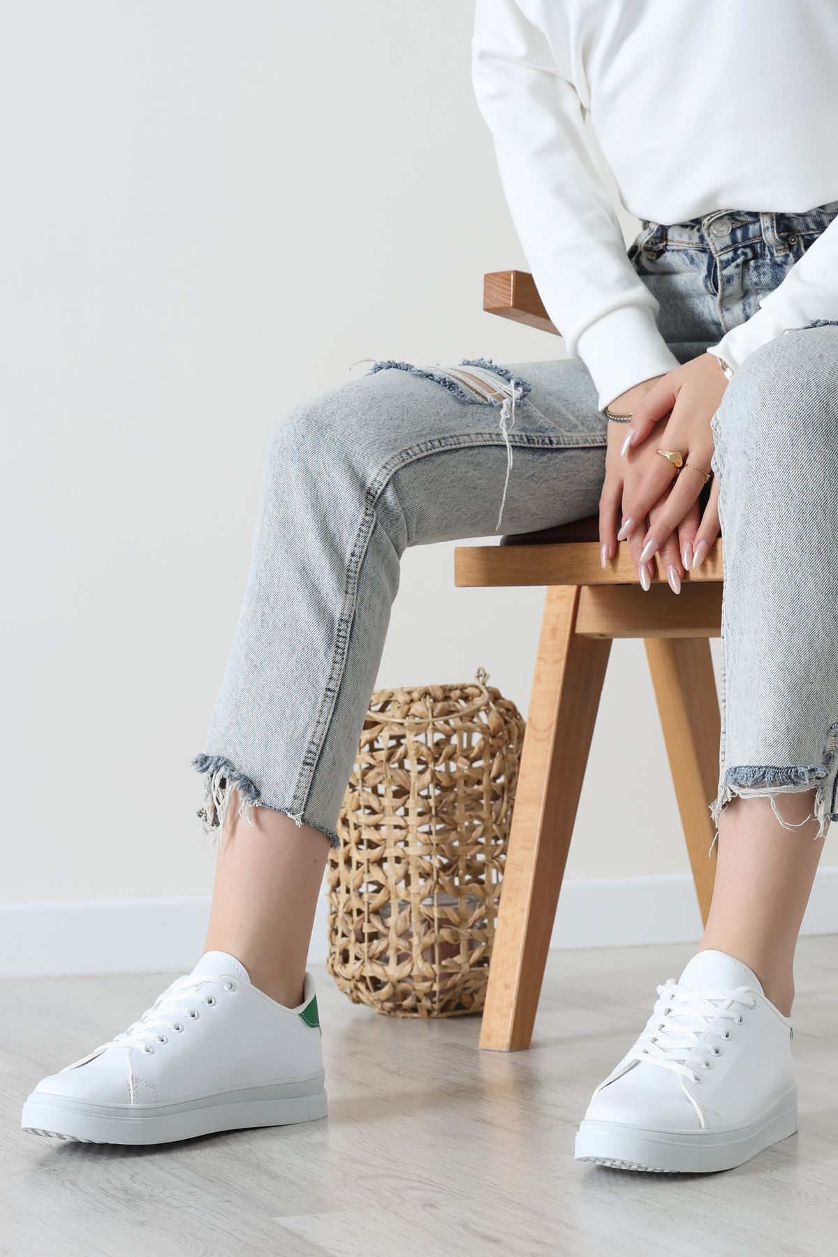 Kalın Tbn Günlük Ayakkabı Beyazyeşil - 8585.264.