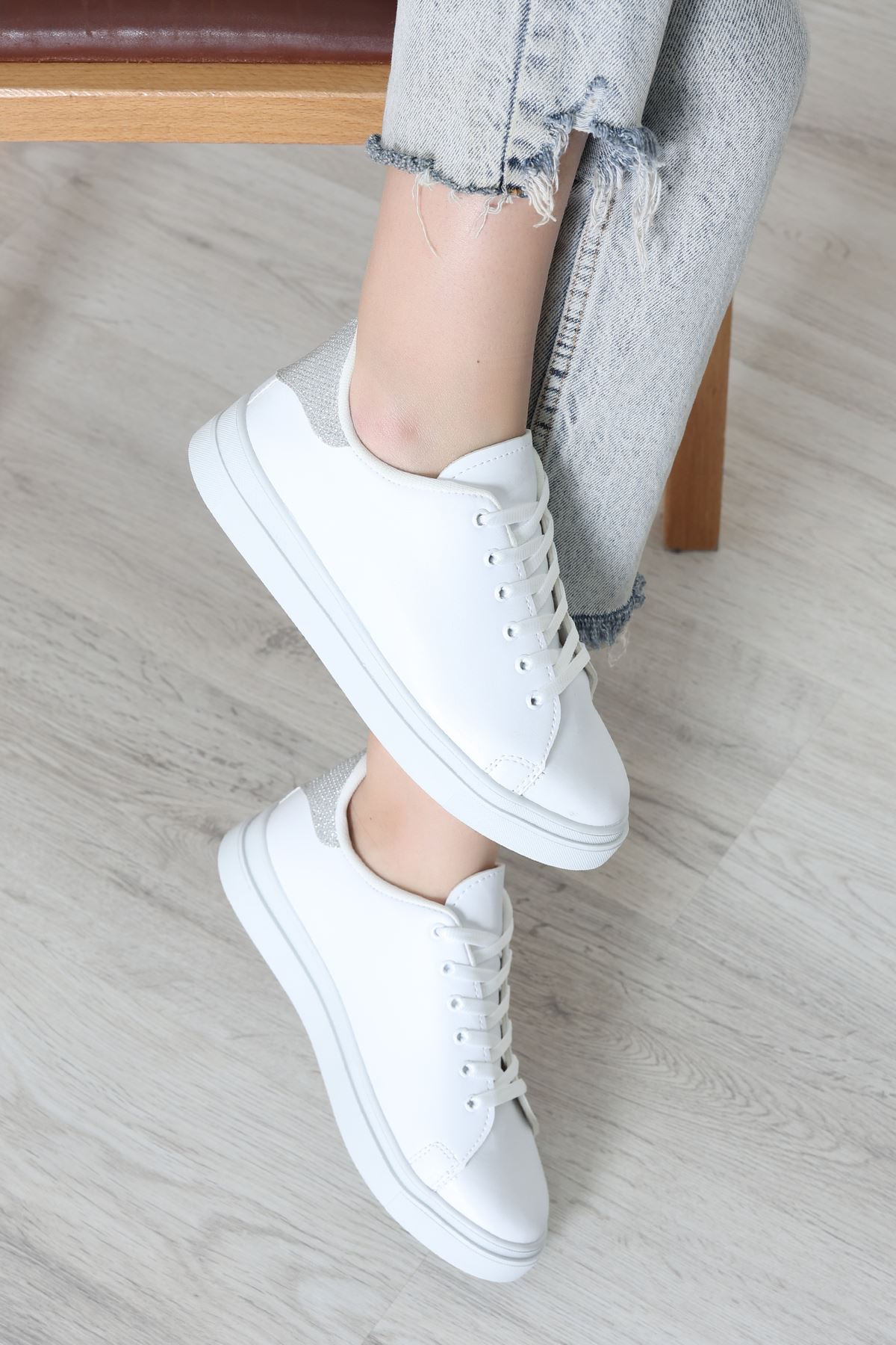 Kalın Tbn Günlük Ayakkabı Beyazgümüş - 8585.264.