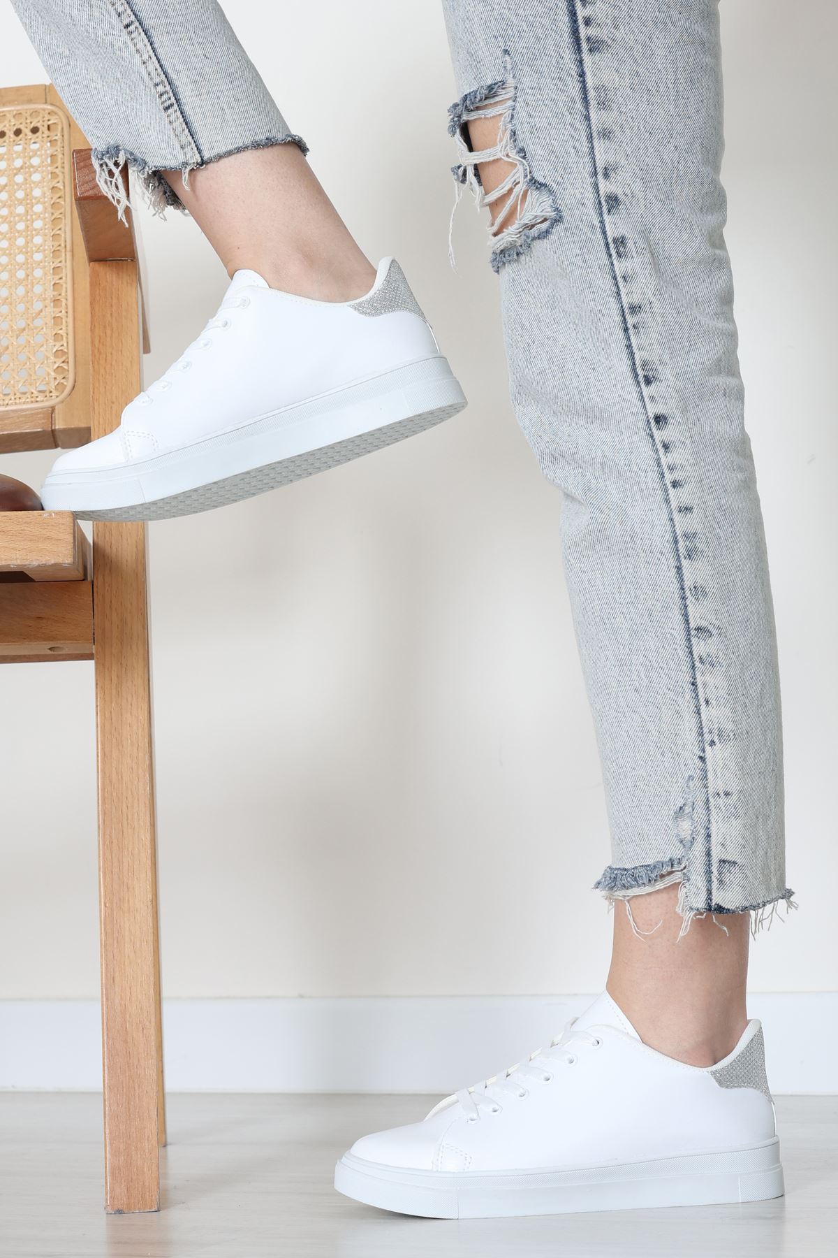 Kalın Tbn Günlük Ayakkabı Beyazgümüş - 8585.264.