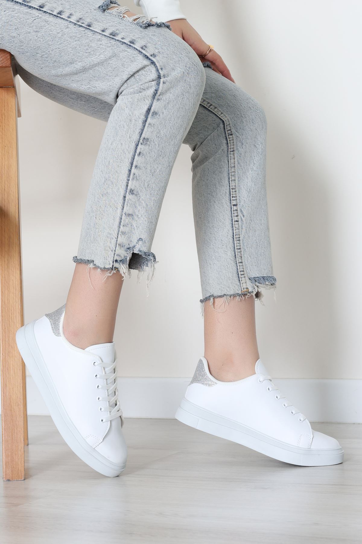 Kalın Tbn Günlük Ayakkabı Beyazgümüş - 8585.264.