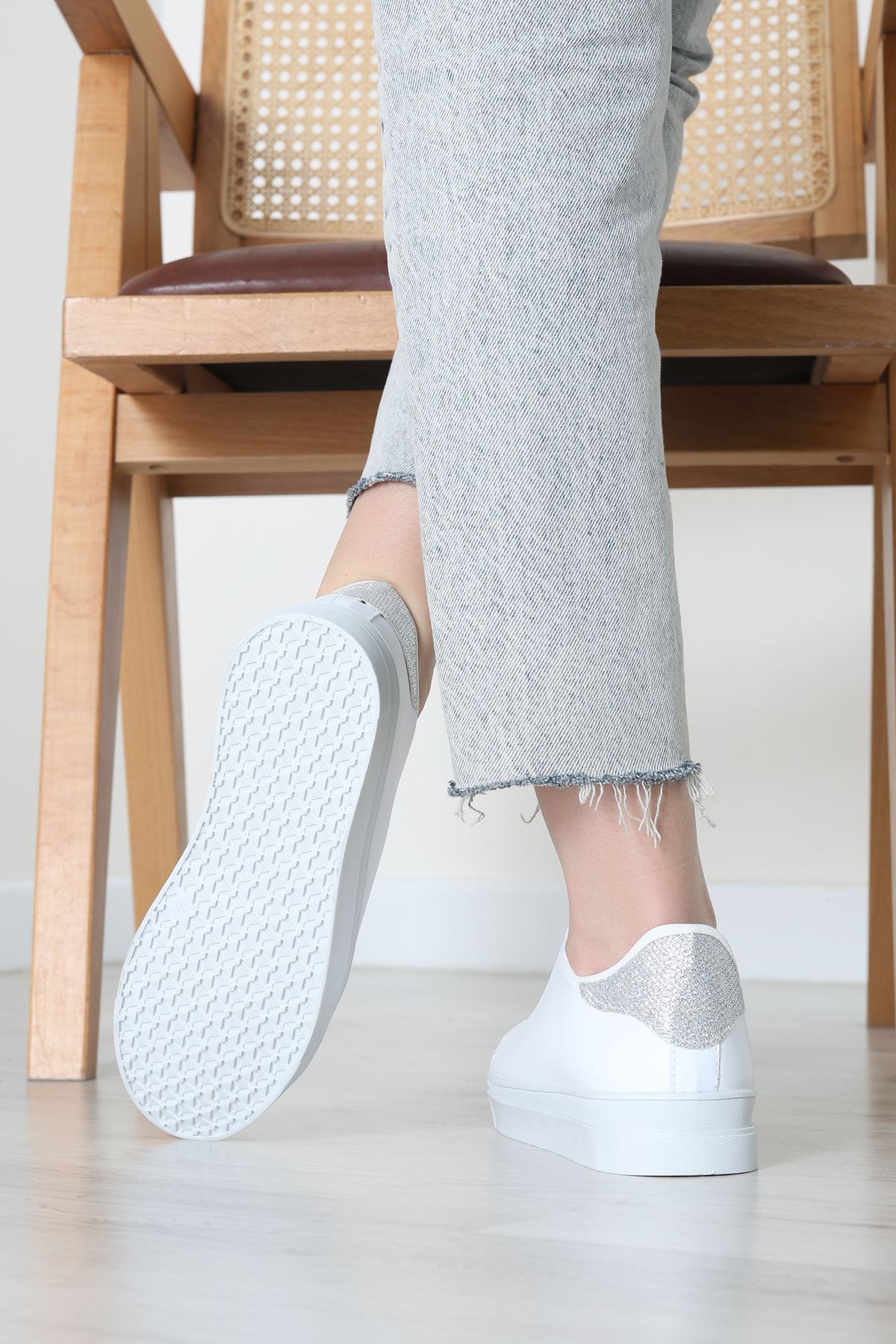 Kalın Tbn Günlük Ayakkabı Beyazgümüş - 8585.264.