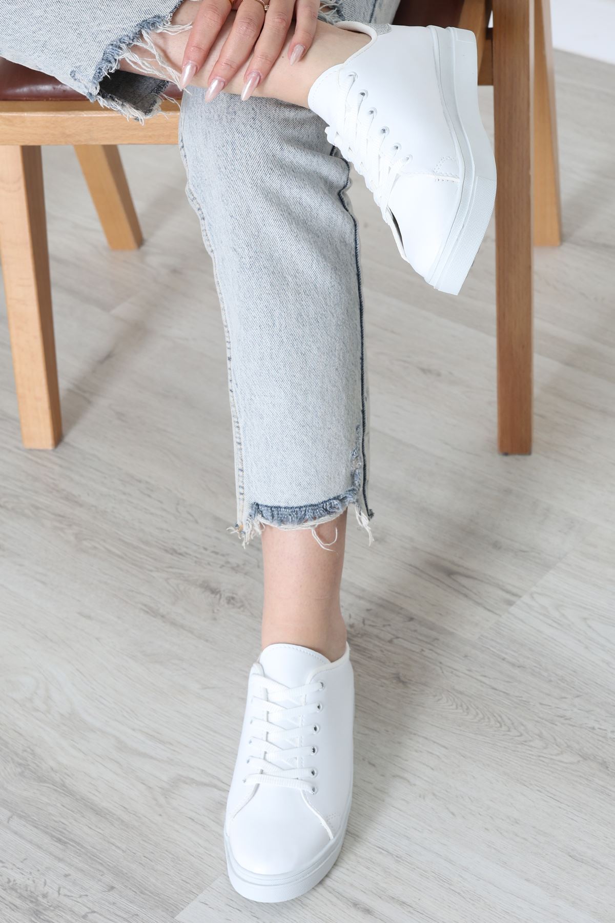 Kalın Tbn Günlük Ayakkabı Beyazgümüş - 8585.264.