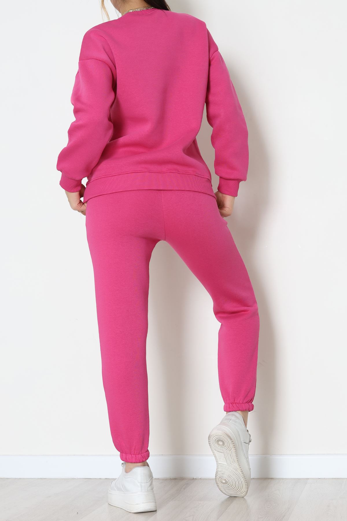 3 İplik Bisiklet Yaka Eşofman Takımı Fuşya - 20779.1878.