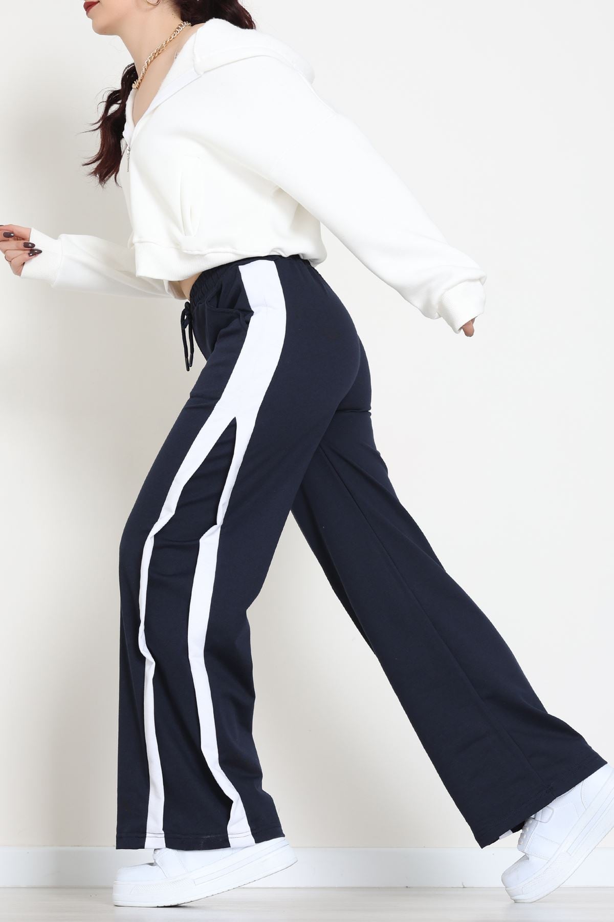 2 İplik Şeritli Eşofman Altı Lacivert - 52050.1857.