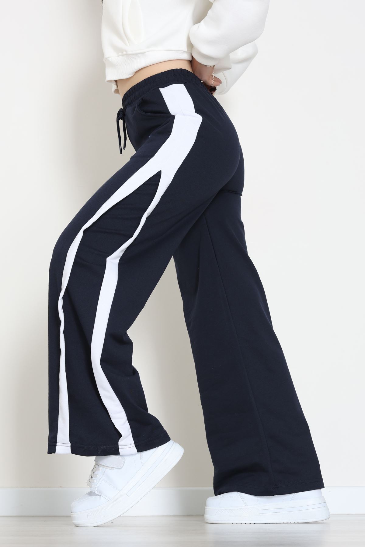 2 İplik Şeritli Eşofman Altı Lacivert - 52050.1857.