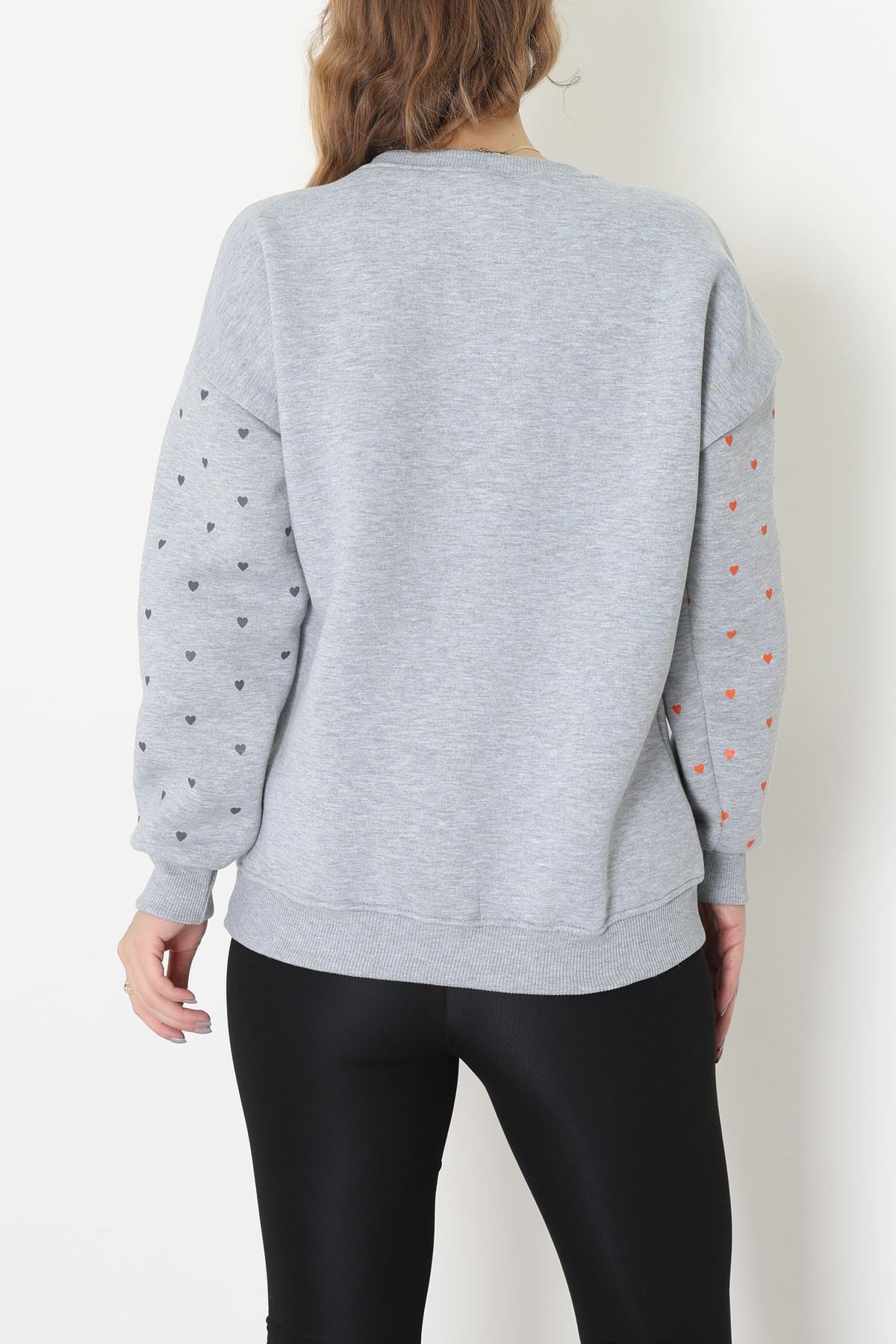 3 İplik Bisiklet Yaka Sweat Gri - 42238.1878.