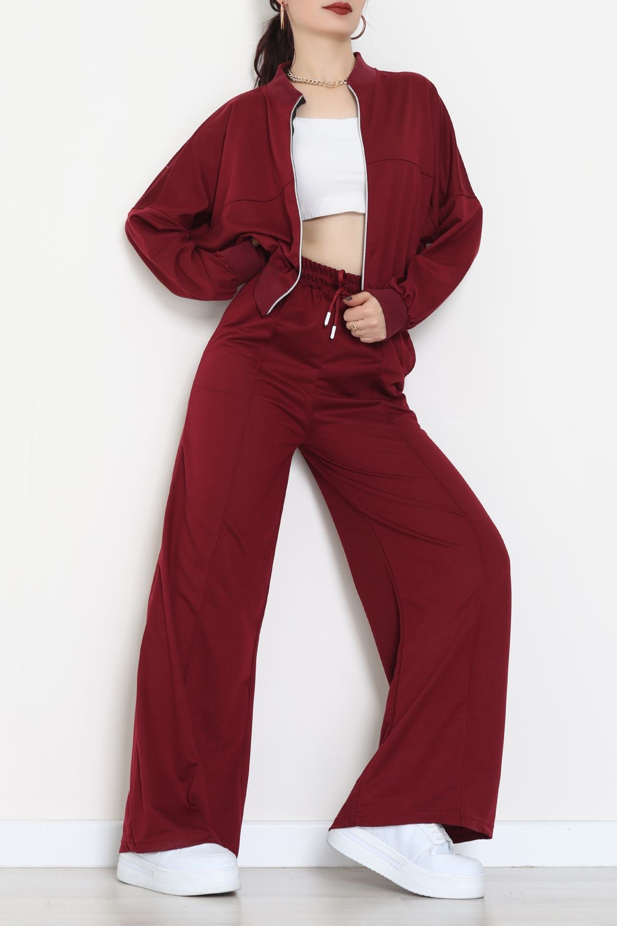 2 İplik Eşofman Takımı Bordo - 55022.1857.