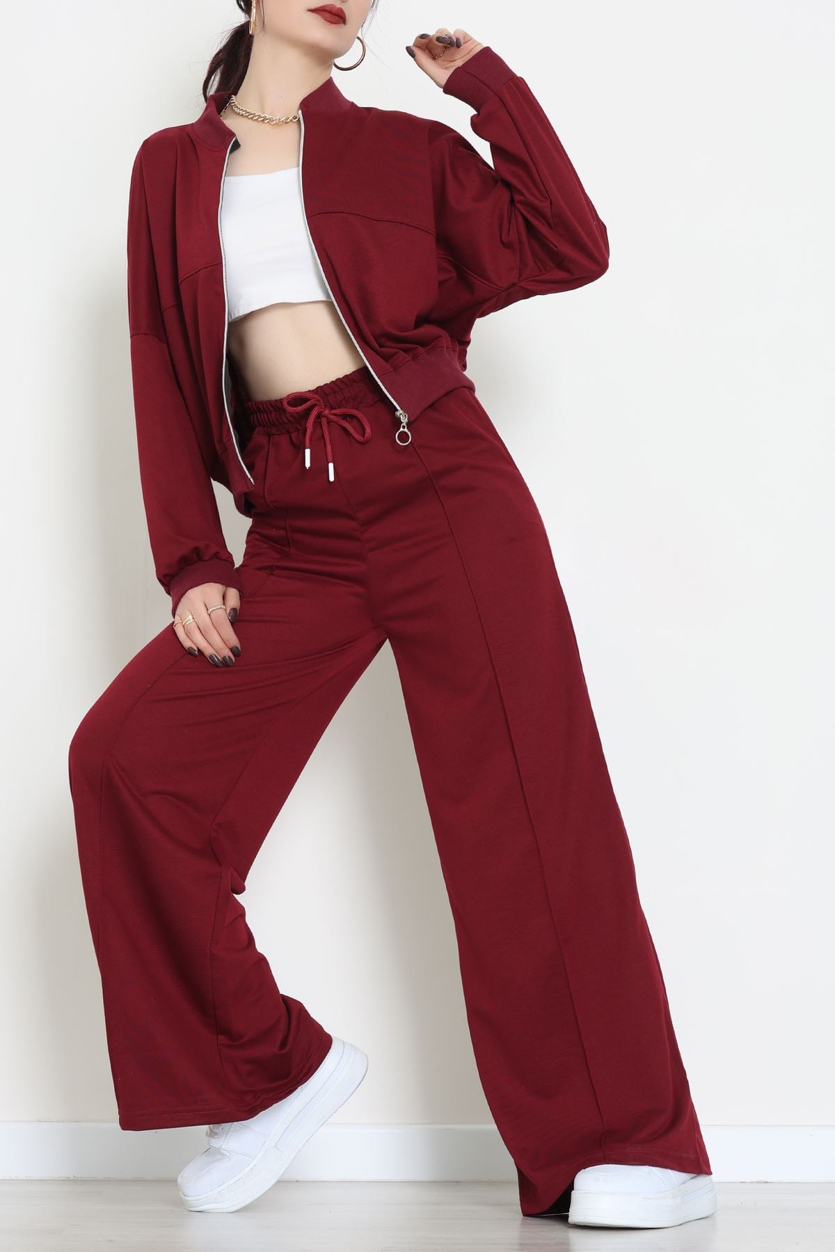 2 İplik Eşofman Takımı Bordo - 55022.1857.