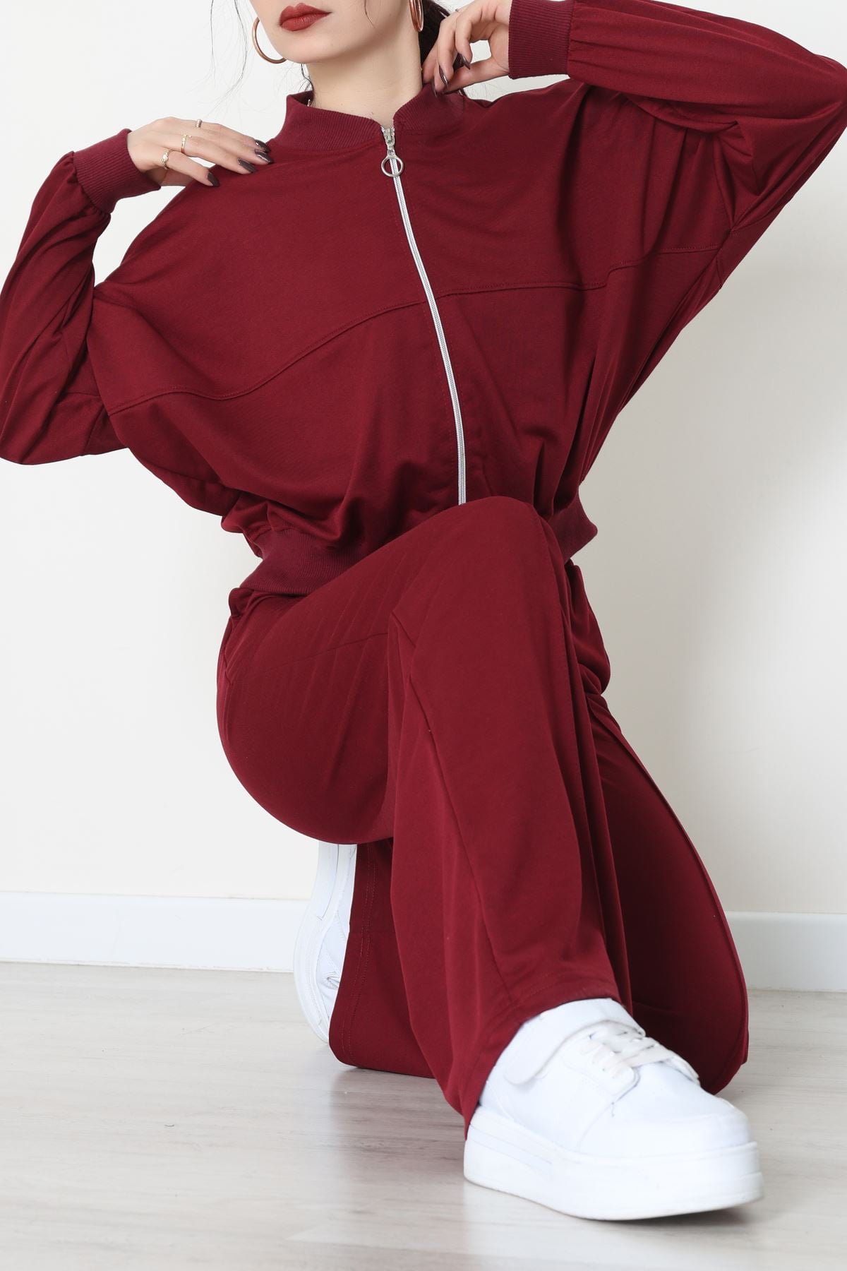 2 İplik Eşofman Takımı Bordo - 55022.1857.