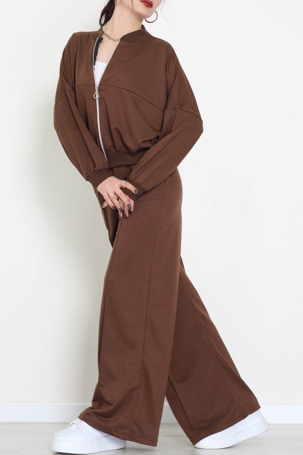 2 İplik Eşofman Takımı Acıkahve - 55022.1857.