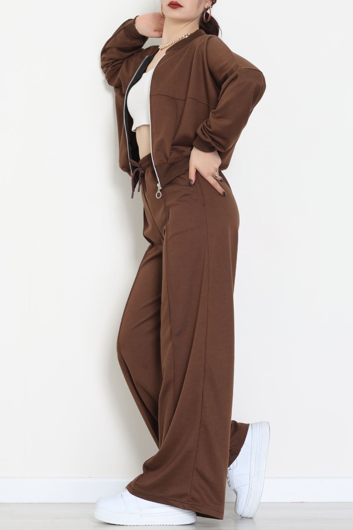 2 İplik Eşofman Takımı Acıkahve - 55022.1857.