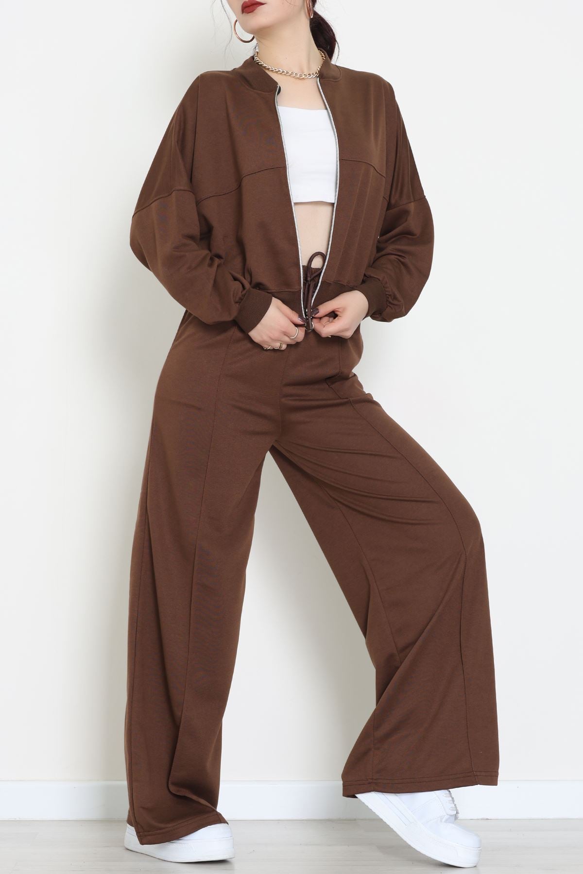 2 İplik Eşofman Takımı Acıkahve - 55022.1857.