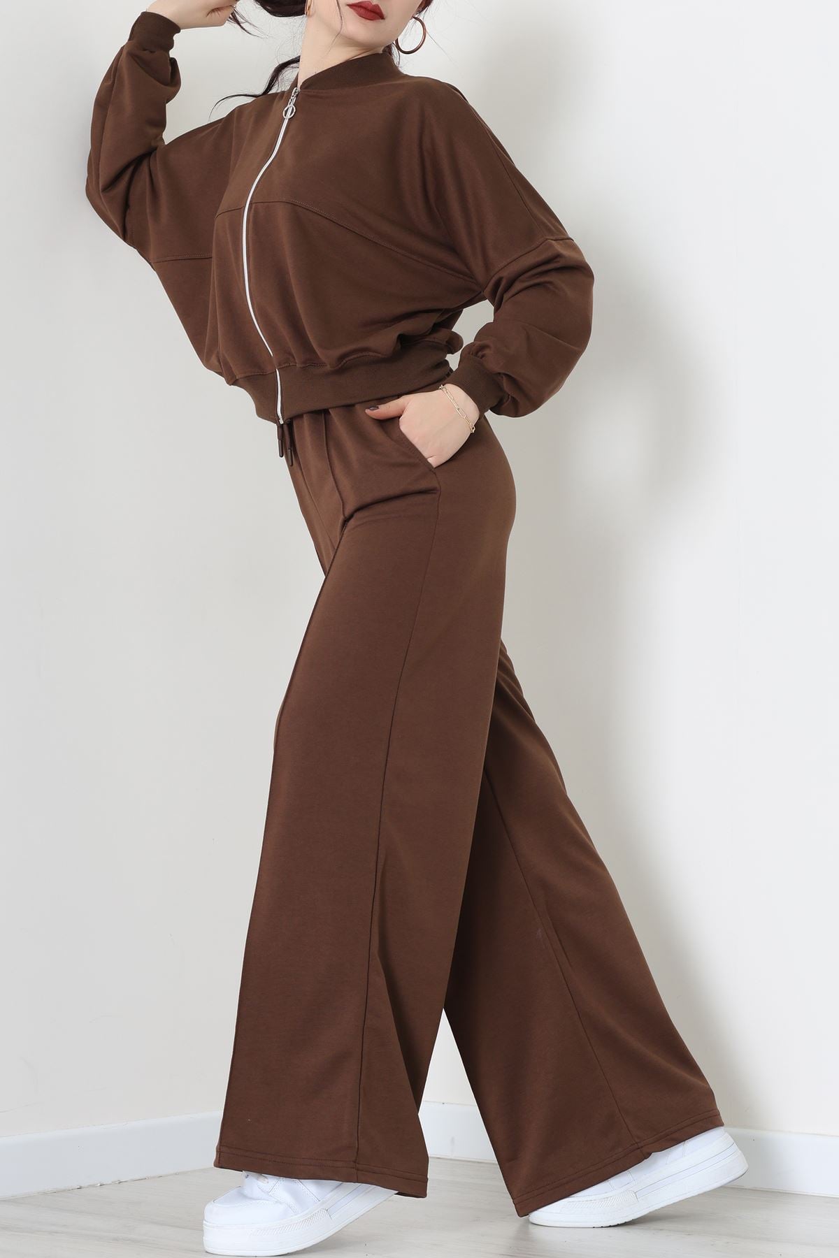 2 İplik Eşofman Takımı Acıkahve - 55022.1857.