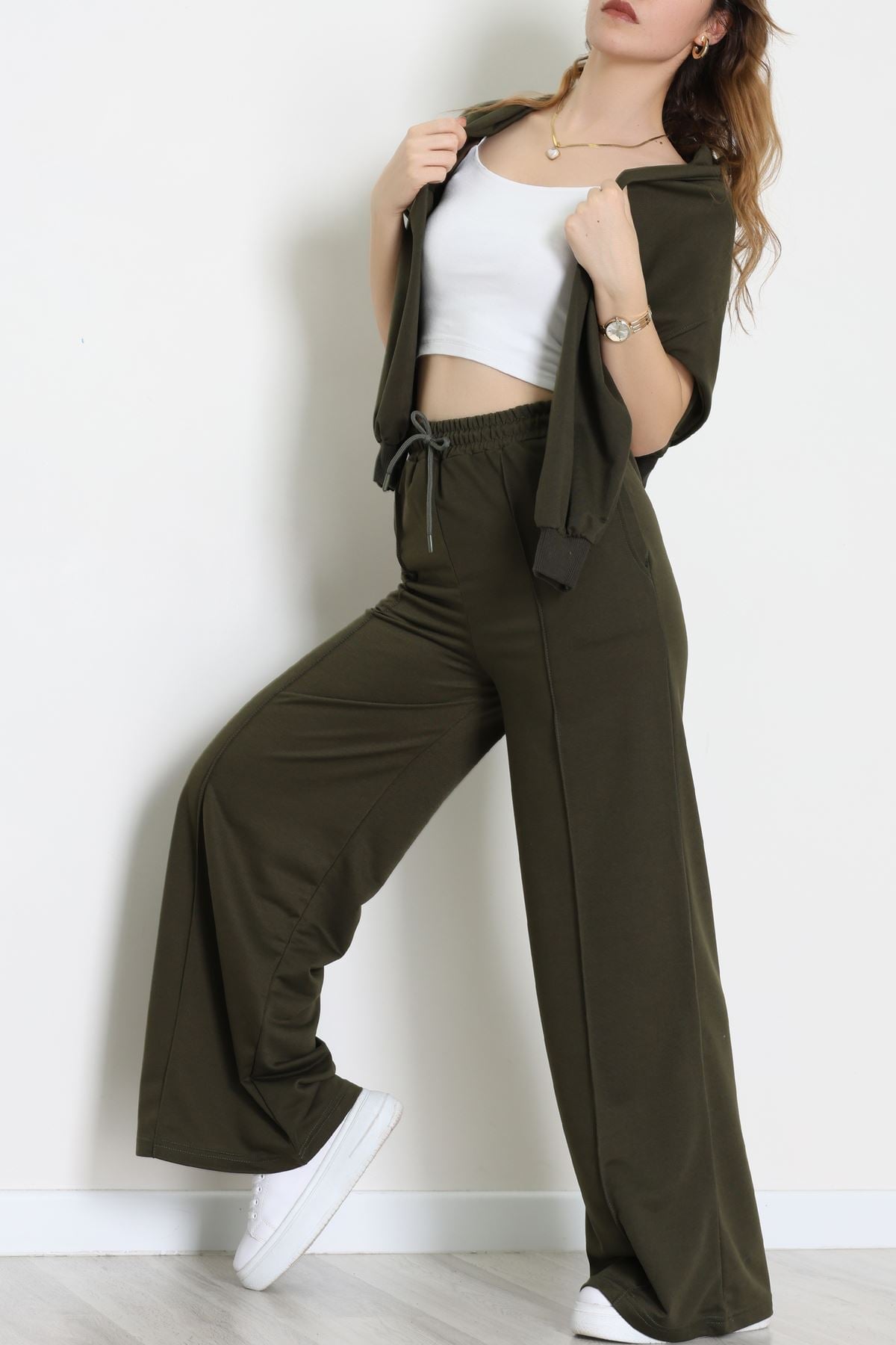 2 İplik Eşofman Takımı Haki - 55022.1857.