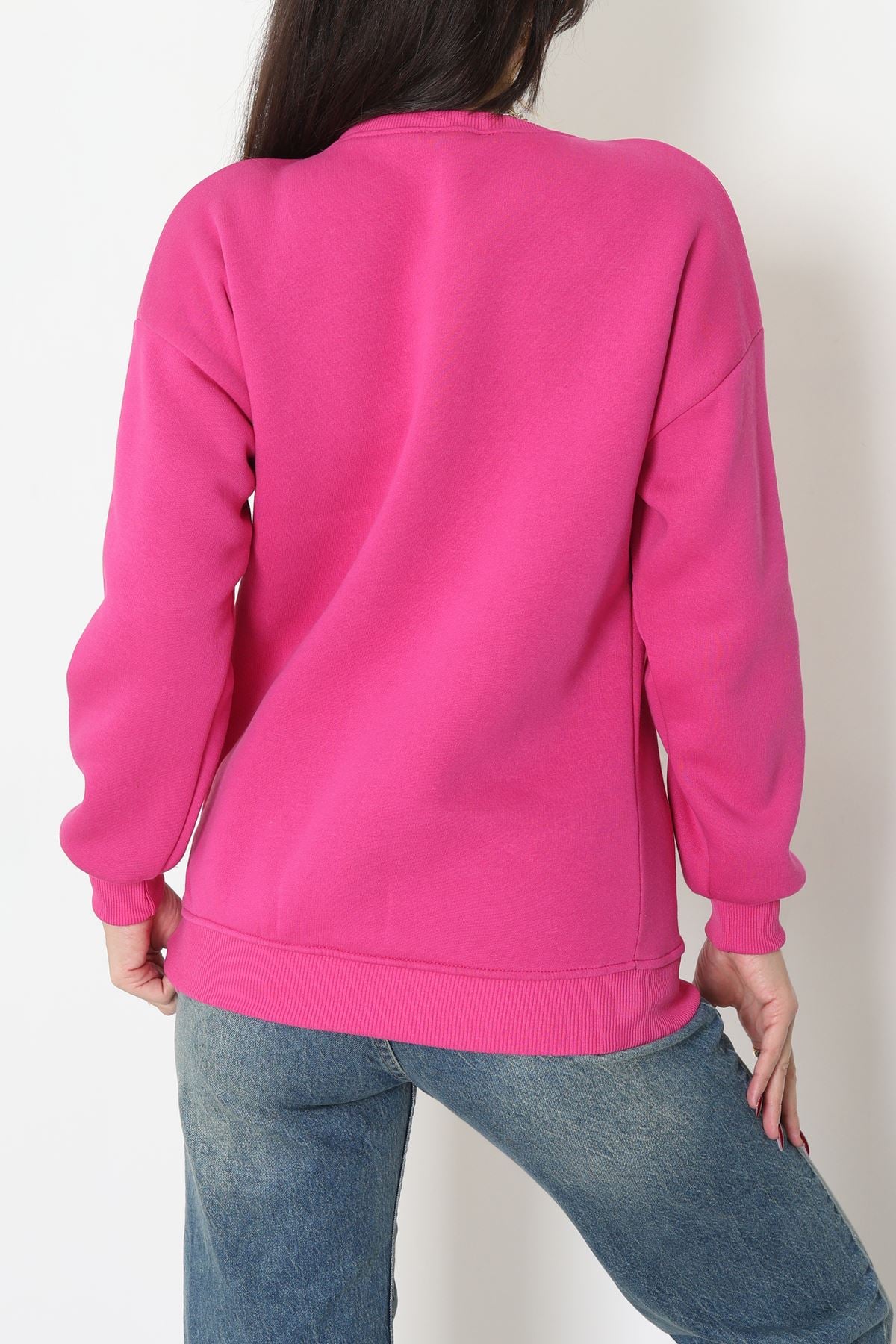 3 İplik Baskılı Sweat Fuşya - 42244.1878.